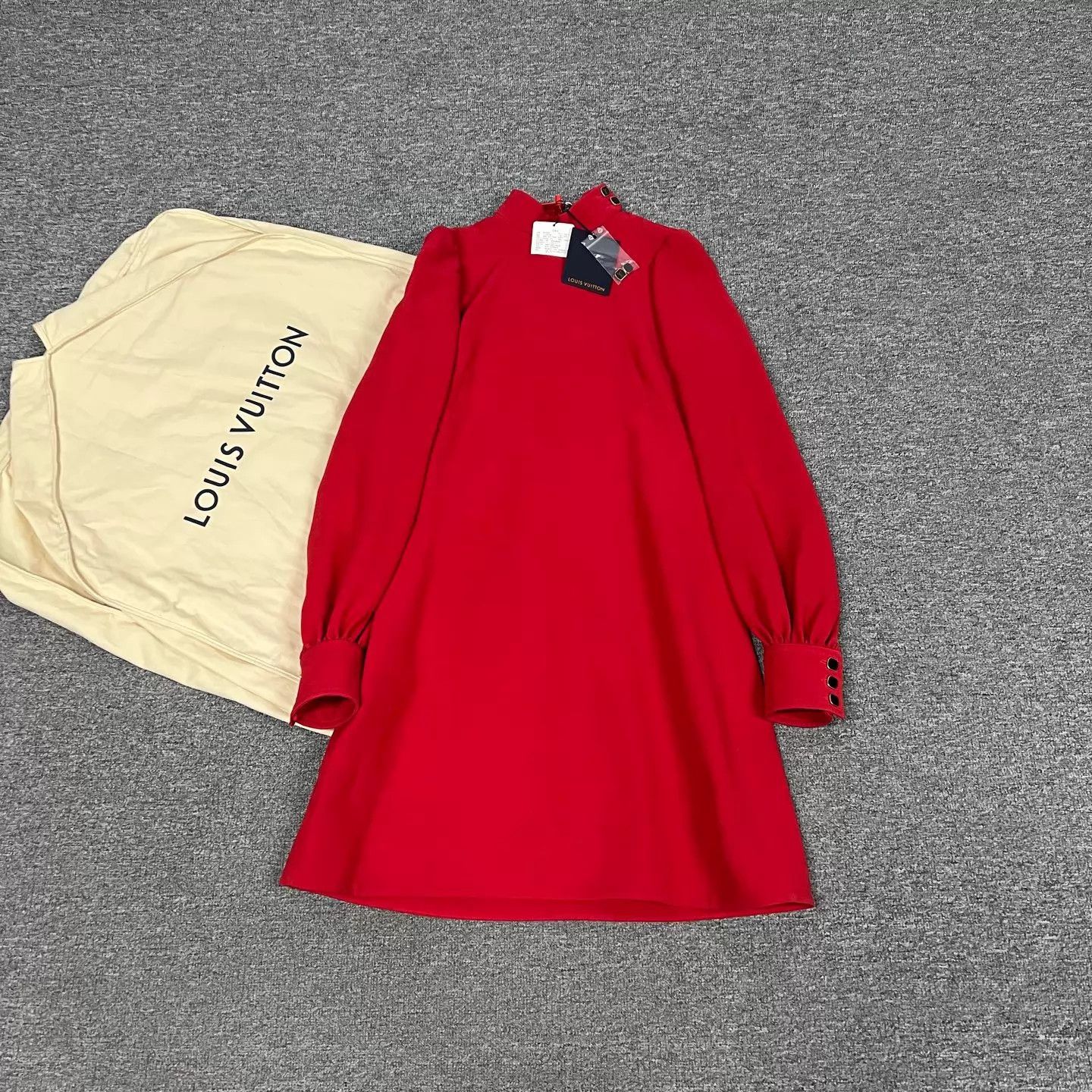 Louis Vuitton LV Red Wool Dress Yu Shuxin Style Size 34 New With Tags Size XS / US 0-2 / IT 36-38 - 1 Thumbnail