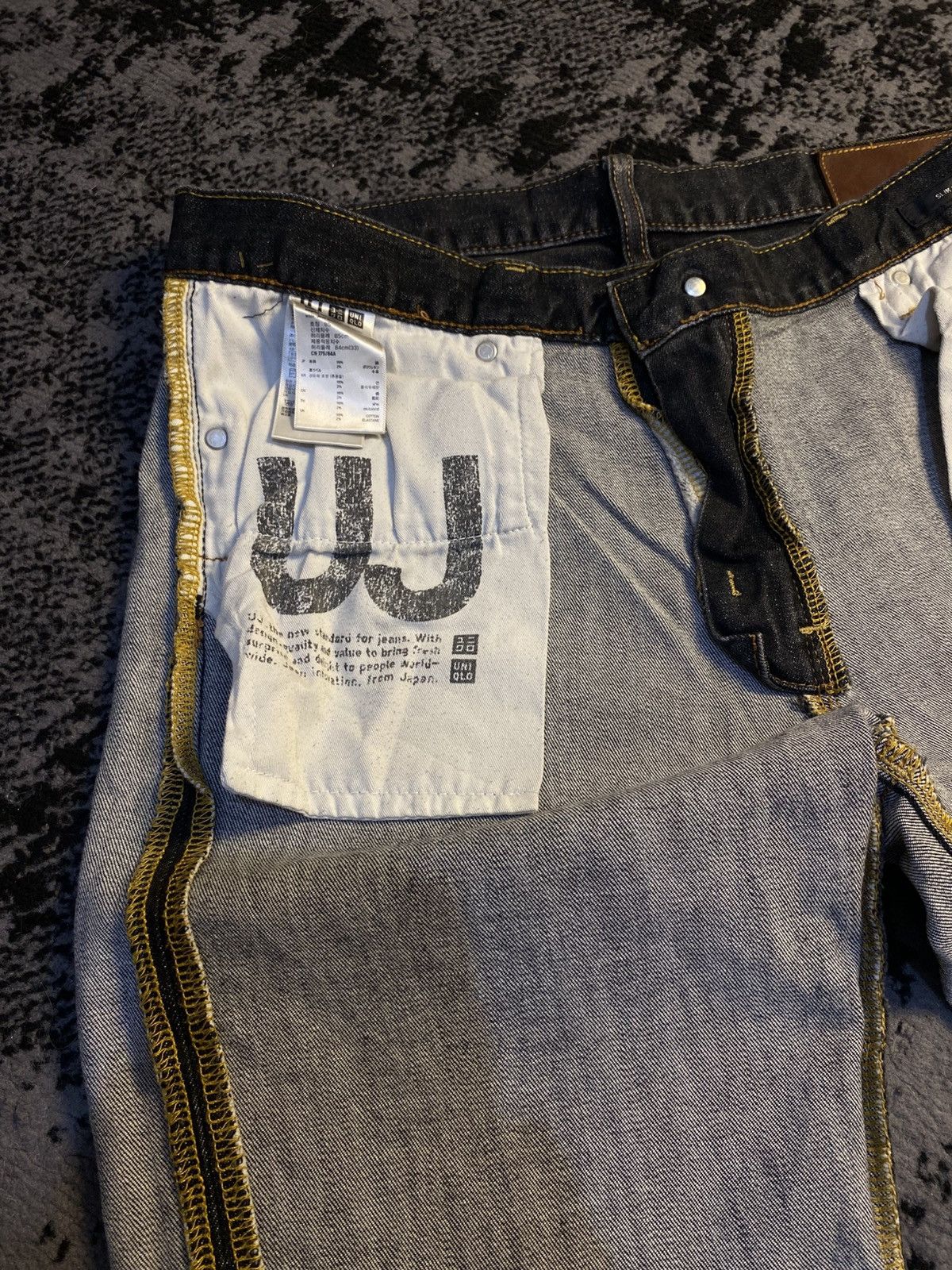 Undercover × Uniqlo 2000s Uniqlo UJ S-001 Slim Fit Straight Black Jeans 🔥 Size US 33 - 4 Thumbnail
