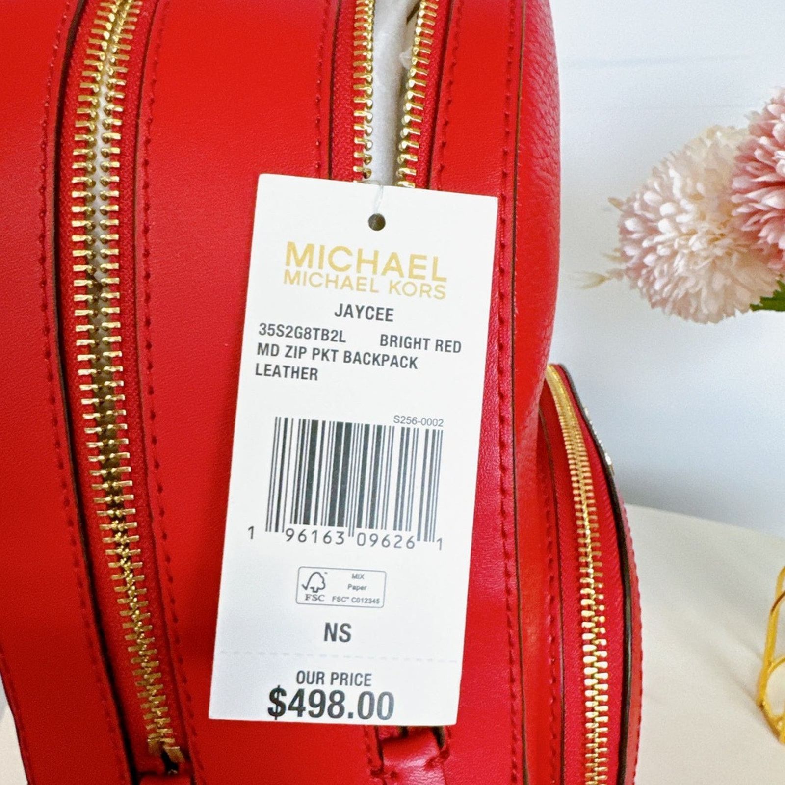 Michael Kors Michael Kors 35S2G8TB2L Jaycee Medium Pebbled Leather Backpa Size ONE SIZE - 7 Thumbnail