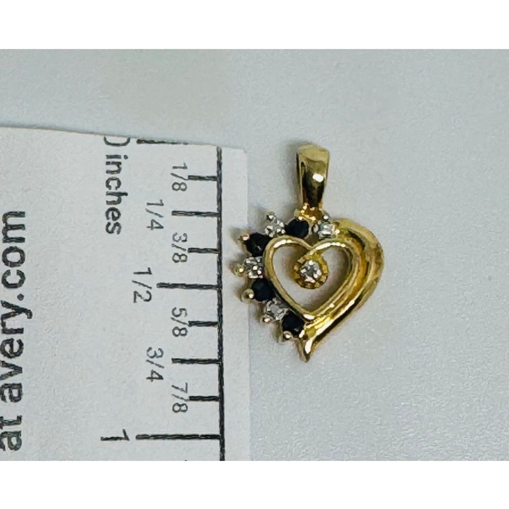 Other Genuine Diamond Sapphire Heart Pendant 925 Silver Size ONE SIZE - 3 Thumbnail