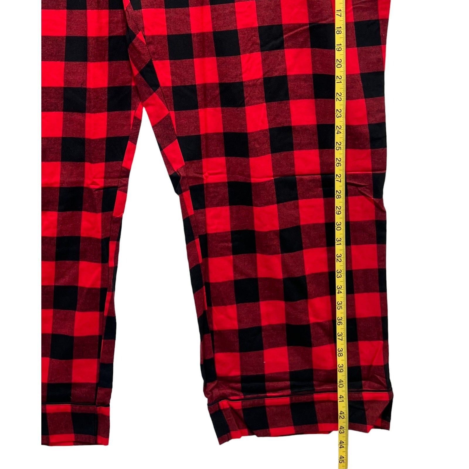 Other Wonder Shop - Women's Red Buffalo Check Flannel Pajama Set - Size ONE SIZE - 20 Thumbnail