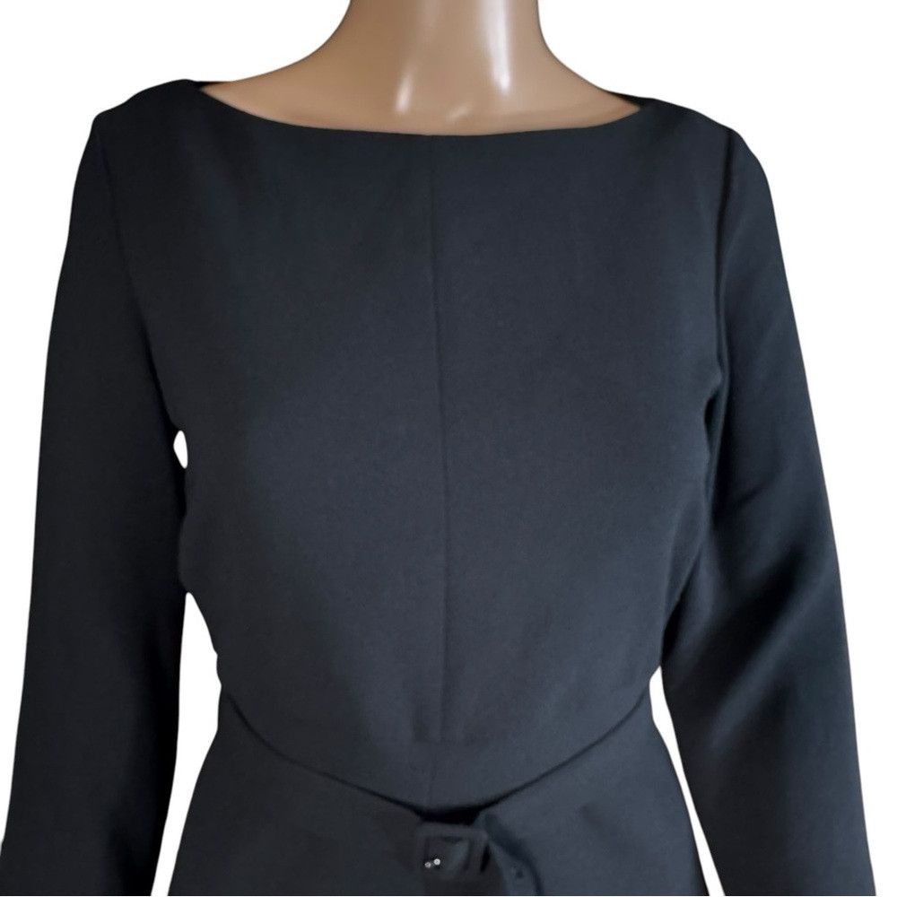 Zara NWT New Zara Black 3/4 Sleeve Belt Mini Dress Size S Size S / US 4 / IT 40 - 4 Thumbnail