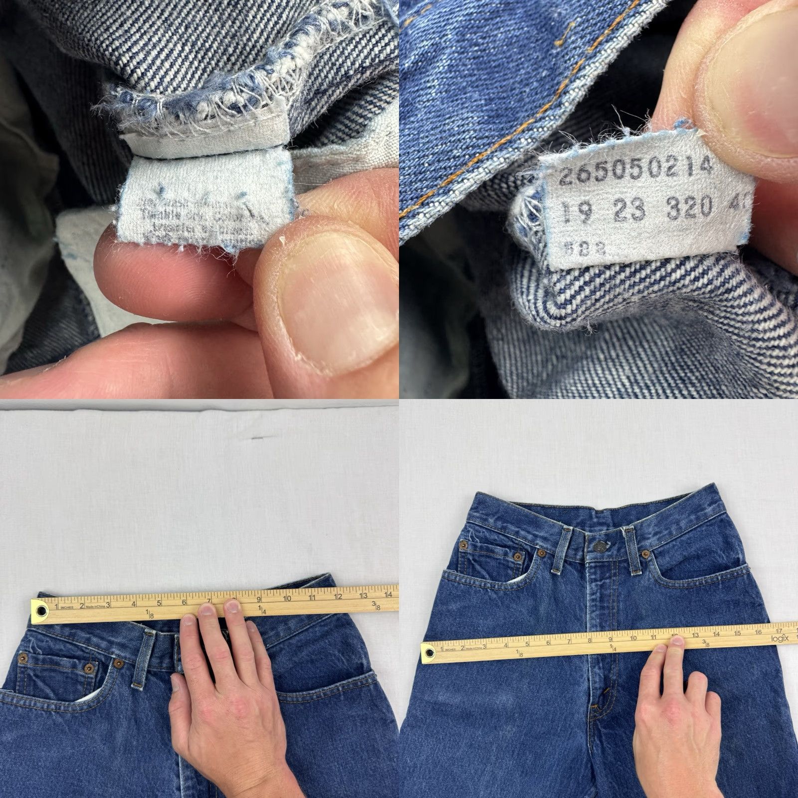Levi's VINTAGE Levi's 522 Jeans Women’s 24x31 Tapered High Waisted 1970s 1980s Blue Size 42" / US 20 - 8 Thumbnail