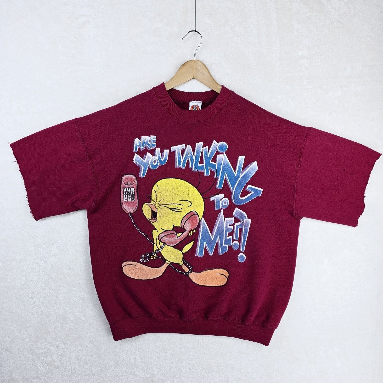 Other Vintage 90s Looney Tunes Tweety Chopped Sweatshirt Large Size US L / EU 52-54 / 3 - 2 Thumbnail