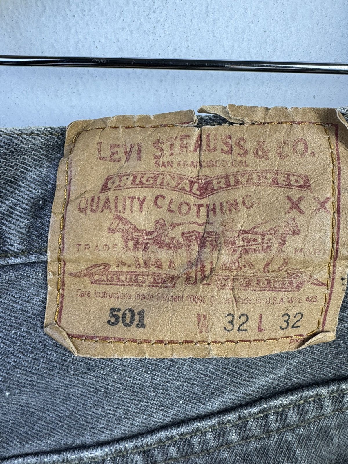 Levi's Vintage 80s Levis 501 Denim Pants Size US 32 / EU 48 - 7 Thumbnail