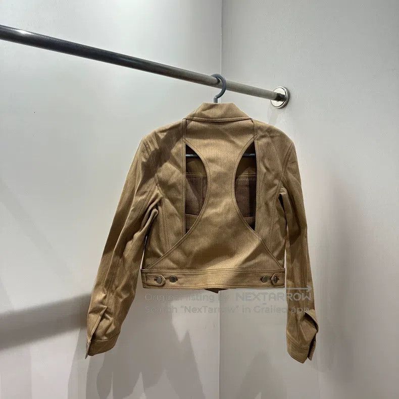 Hermes Hermes Contrast Leather Logo Back Cutout Jacket Size XS / US 0-2 / IT 36-38 - 2 Thumbnail