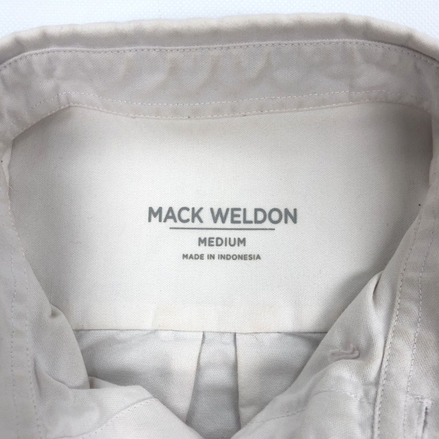 Vintage Mack Weldon Men's White Oxford Cloth Button Down Shirt Medium Cotton Blend OCBD Size US M / EU 48-50 / 2 - 3 Thumbnail
