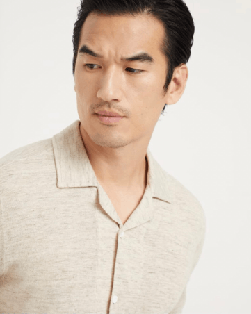 Brunello Cucinelli Polo Sweater in Open Beige Size US S / EU 44-46 / 1 - 2 Thumbnail