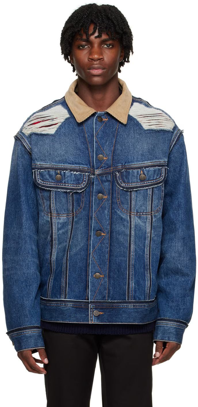 Maison Margiela o1mris0824 Denim Jacket in Indigo Size US L / EU 52-54 / 3 - 8 Thumbnail