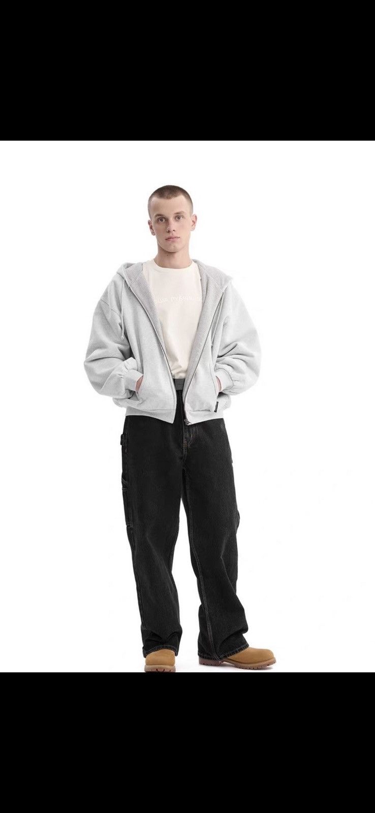 Gosha Rubchinskiy Waffle lined zip hoodie Size US L / EU 52-54 / 3 - 2 Thumbnail