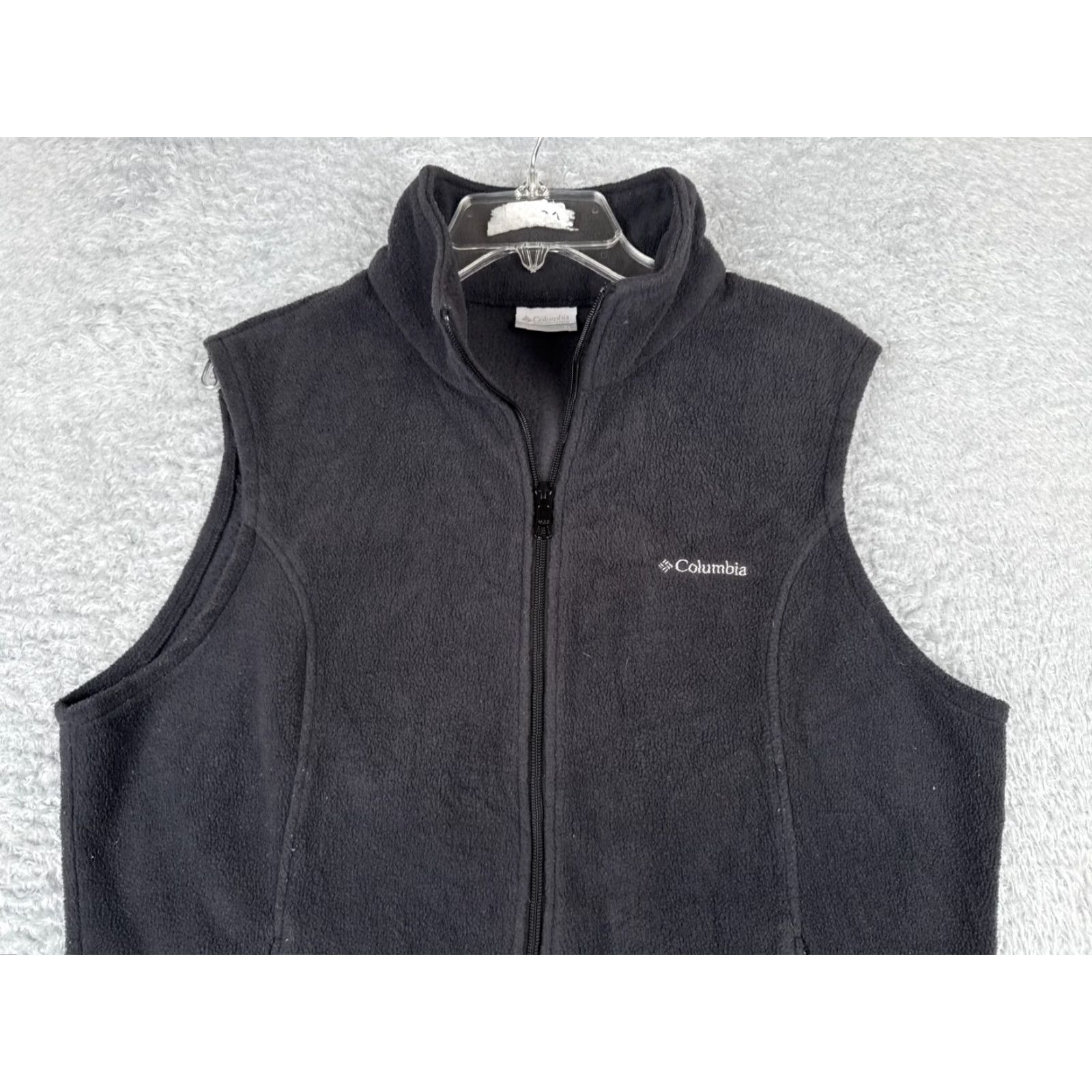 Vintage Columbia Vest Women L Gray Full Zip Mock Neck Fleece Polyester Pockets Size L / US 10 / IT 46 - 4 Thumbnail