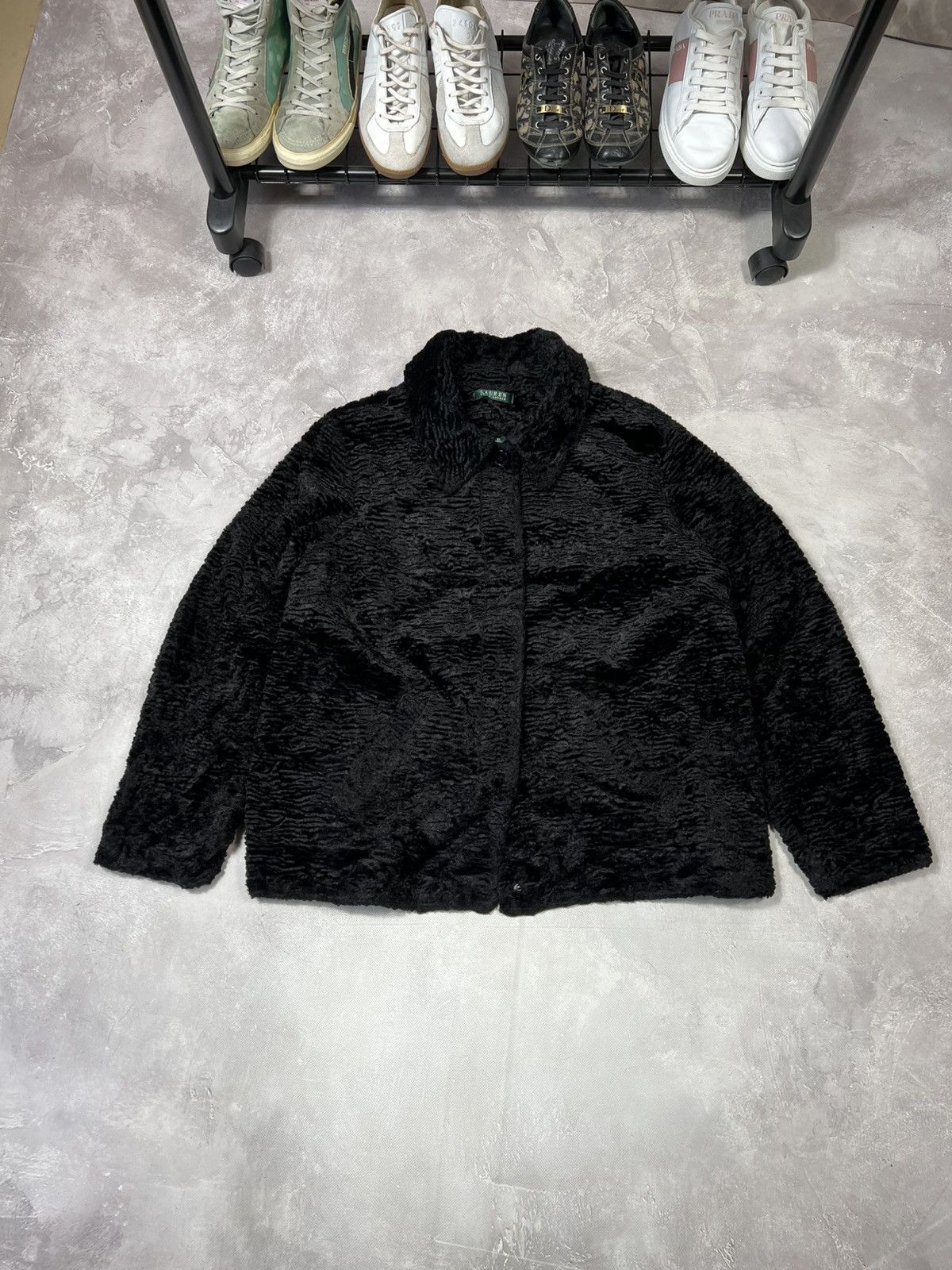 Polo Ralph Lauren × Vintage Vintage Ralph Lauren Green Label Fur Jacket Size XXL / US 16-18 / IT 52-54 - 1 Thumbnail
