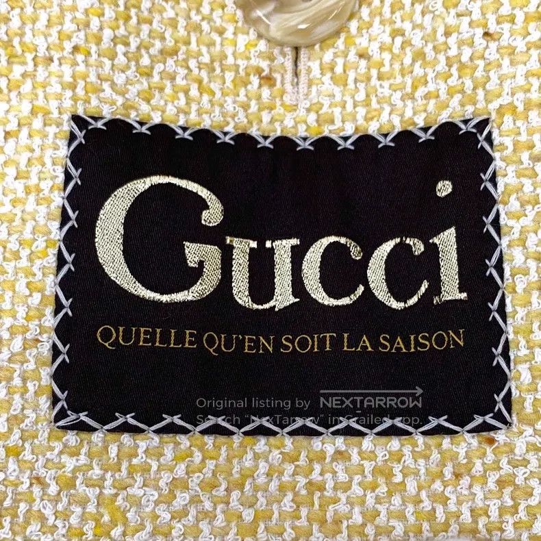 Gucci Gucci Yellow wool tweed belt sleeveless vest jacket Size XS / US 0-2 / IT 36-38 - 5 Thumbnail