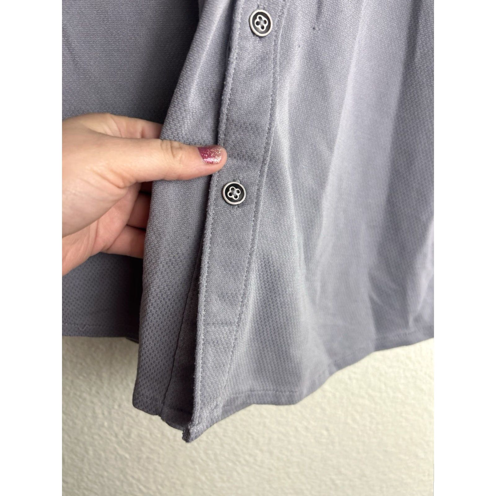 Tommy Bahama Tommy Bahama Mens Medium Gray Short Sleeve Button Up Shirt Gray Tencel Size US M / EU 48-50 / 2 - 6 Thumbnail