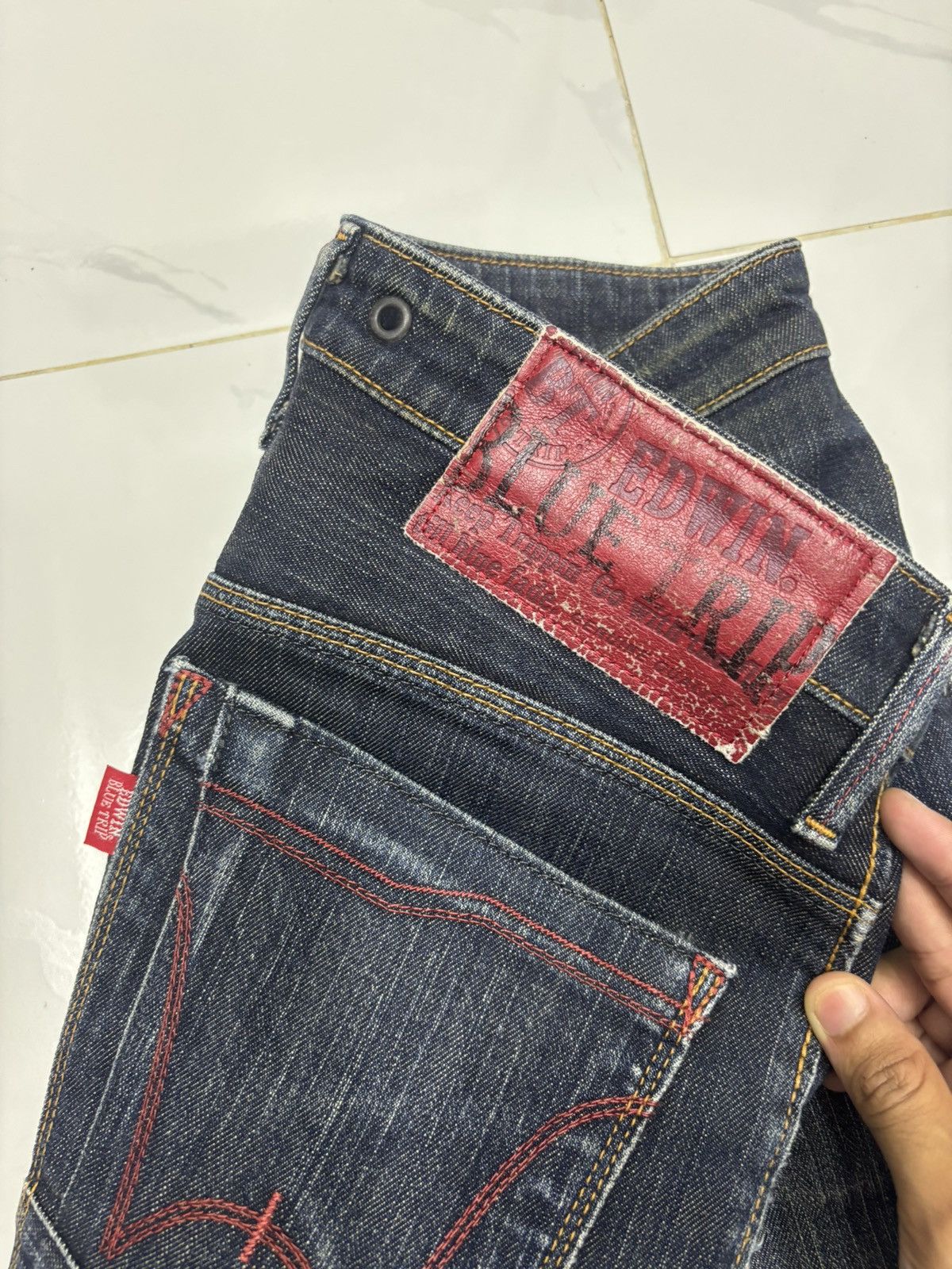 Kapital 🔥EDWIN Blue Trip Curve Jeans Distressed Denim PPFM Style Size US 30 / EU 46 - 11 Thumbnail