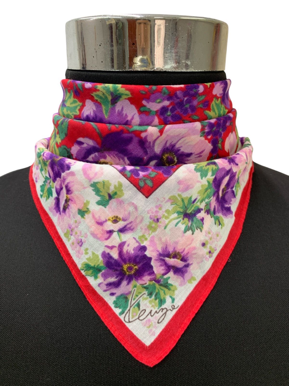 Kenzo × Vintage Vintage Kenzo Handkerchief Scarf Neckerchief - HKA997 Size ONE SIZE - 1 Thumbnail