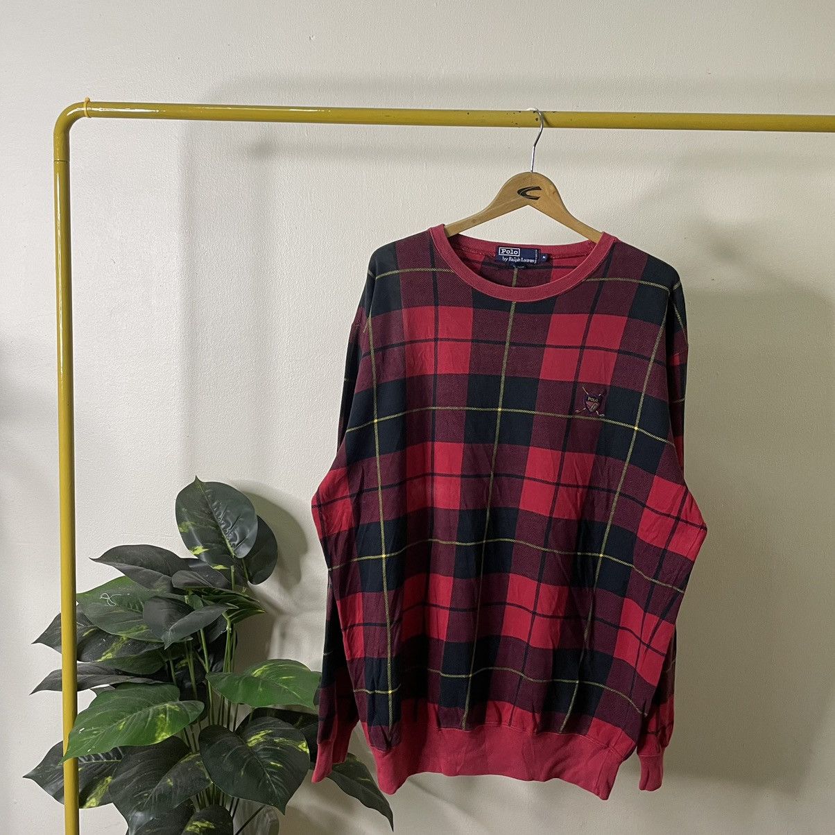 Polo Ralph Lauren Vintage Polo Ralph Lauren Plaid Checkered Sweatshirt Size US XL / EU 56 / 4 - 1 Thumbnail