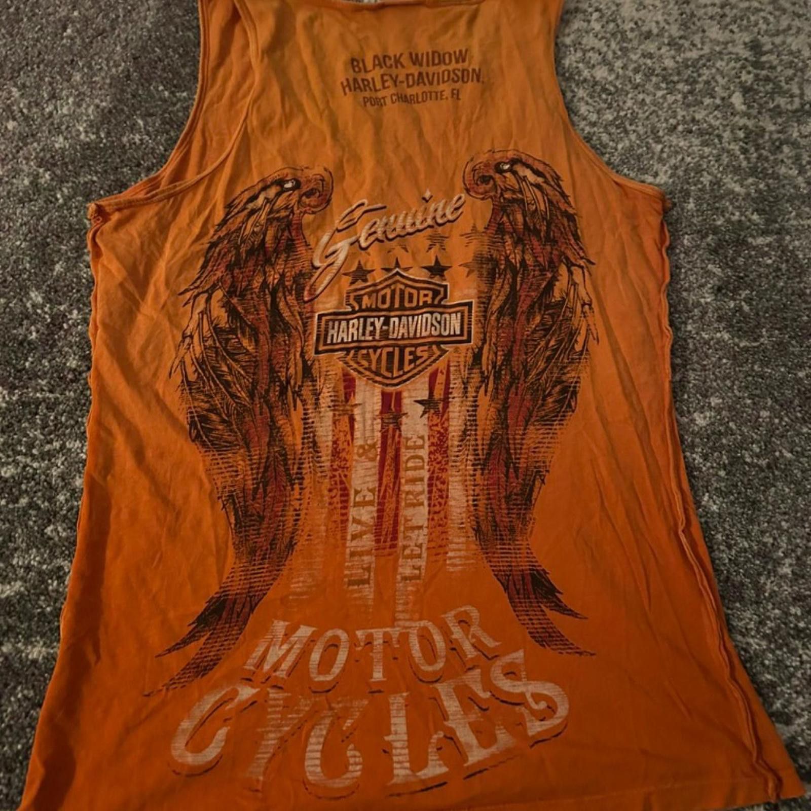 Harley Davidson Vintage Harley-Davidson Women's Tank Black Widow Edition Size L / US 10 / IT 46 - 4 Thumbnail