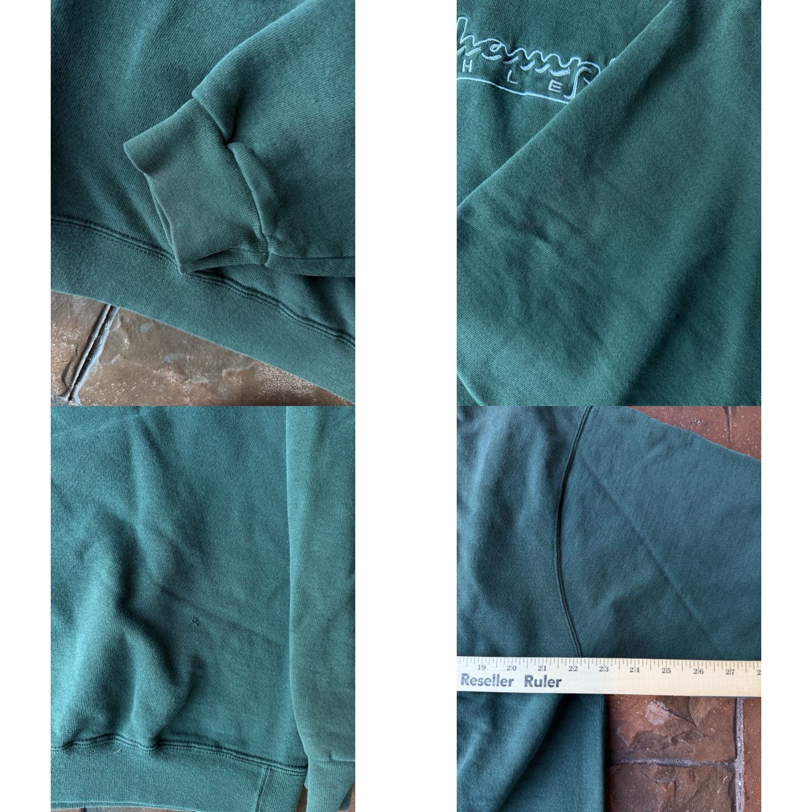 Champion VINTAGE Champion Athletics Crew Neck Sweatshirt Large Embroidered USA Green Men L Sweatshirt Size US L / EU 52-54 / 3 - 8 Thumbnail