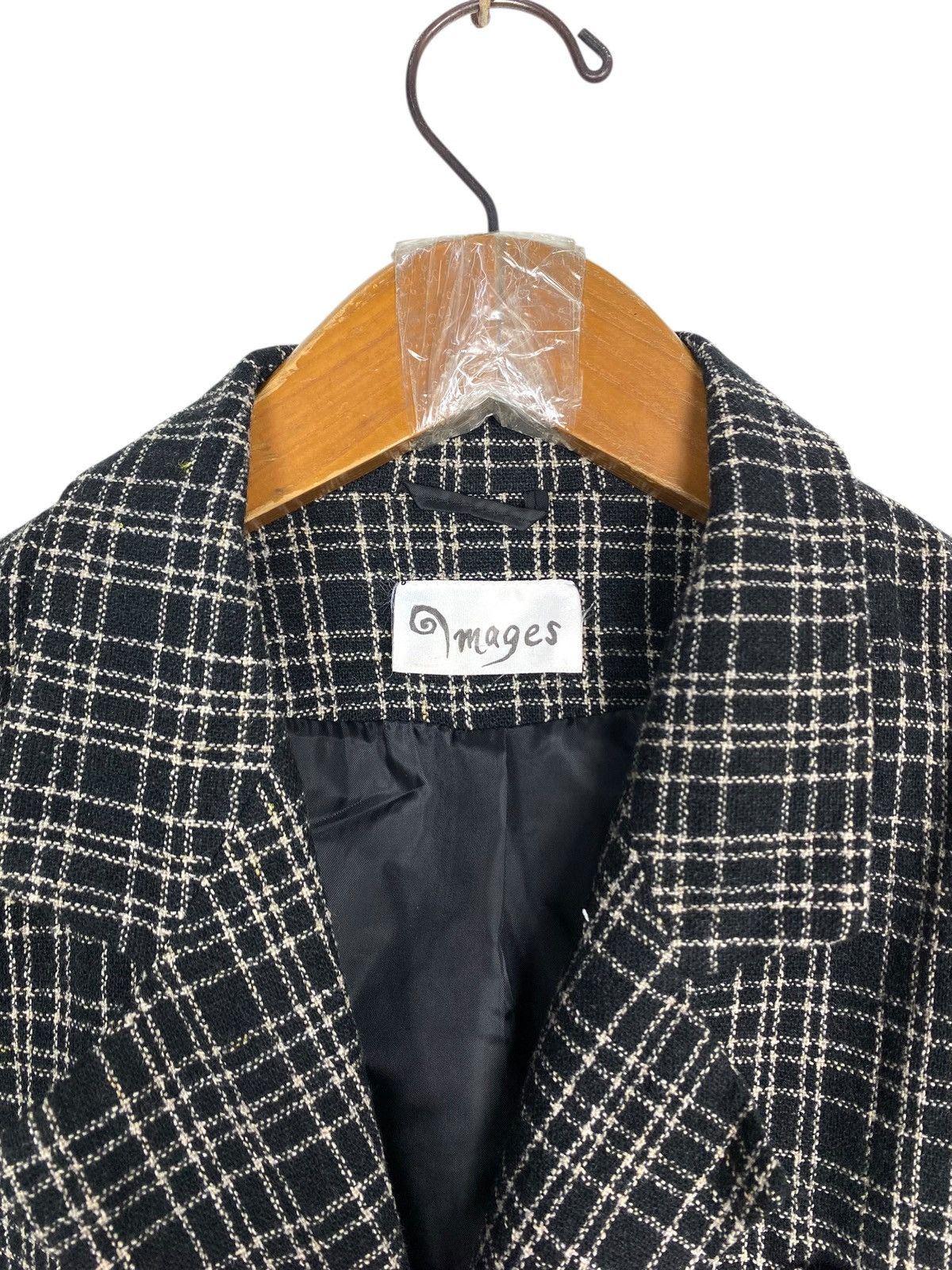 Vintage Rare‼️ Vintage Image Black and White Plaid Cropped Wool Size M / US 6-8 / IT 42-44 - 5 Thumbnail