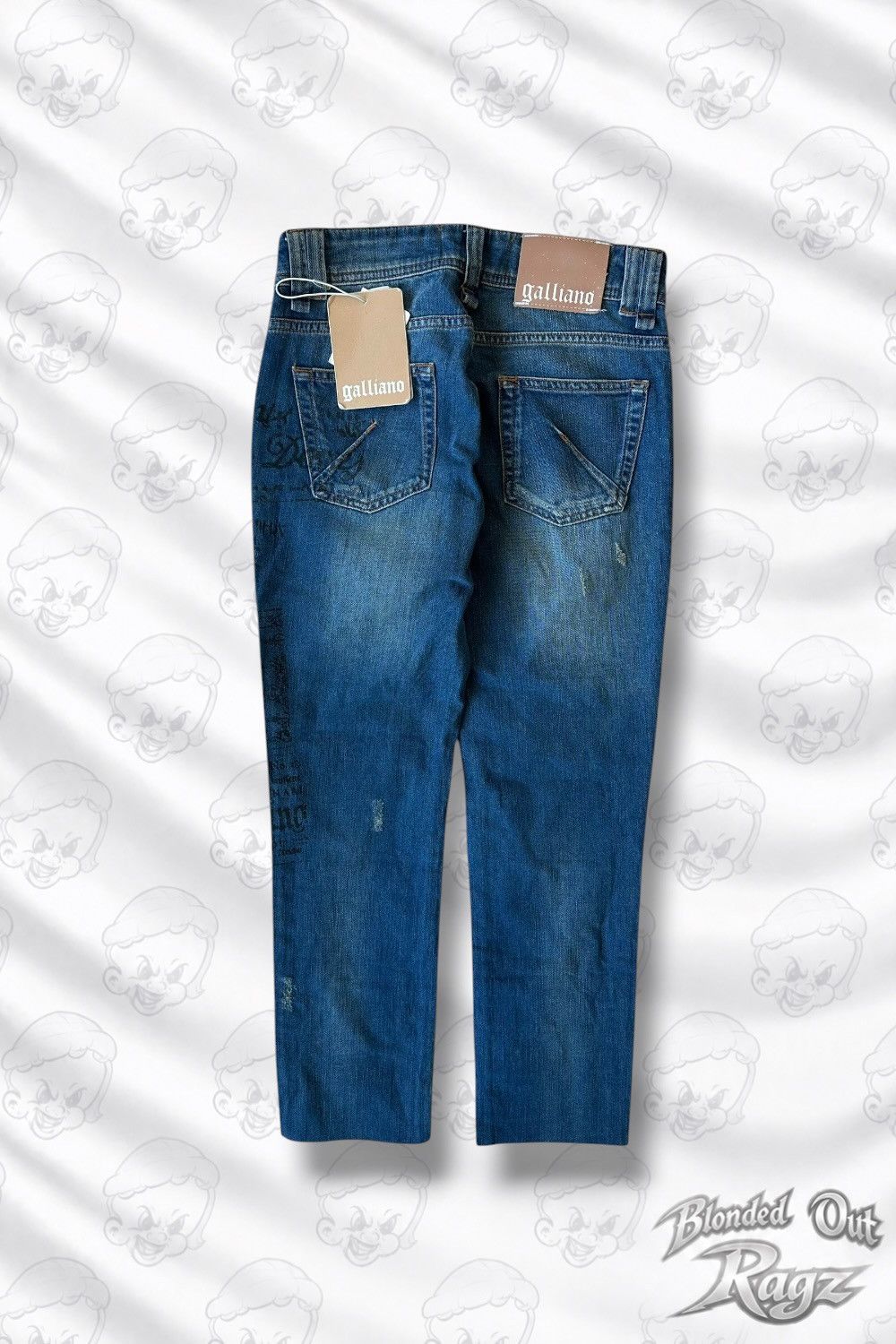 John Galliano Galliano Newspaper Gothic Denim New Size US 26 / EU 42 - 2 Thumbnail