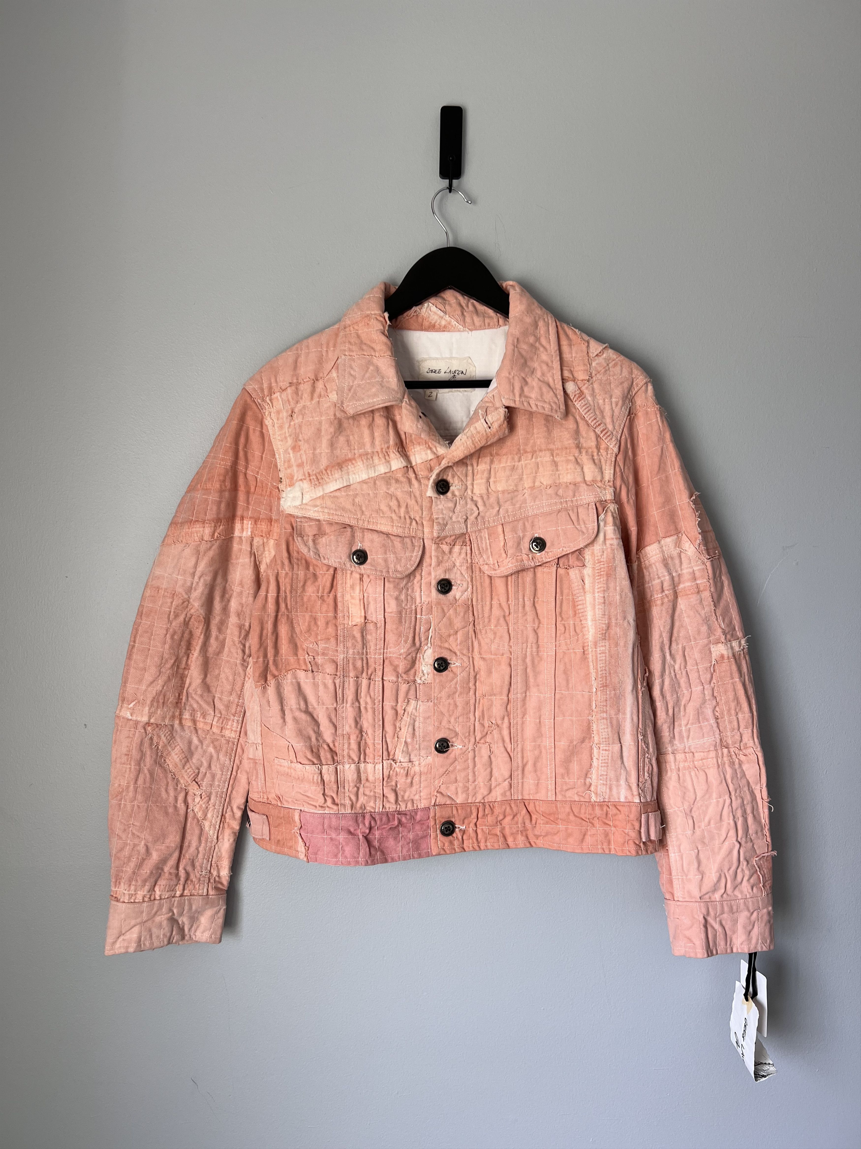 Greg Lauren Greg Lauren Stitchwork Trucker Jacket in Pink Size US M / EU 48-50 / 2 - 1 Thumbnail