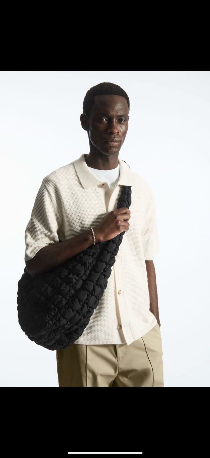 Cos Cos Oversized Quilted Bag Black Size ONE SIZE - 2 Thumbnail