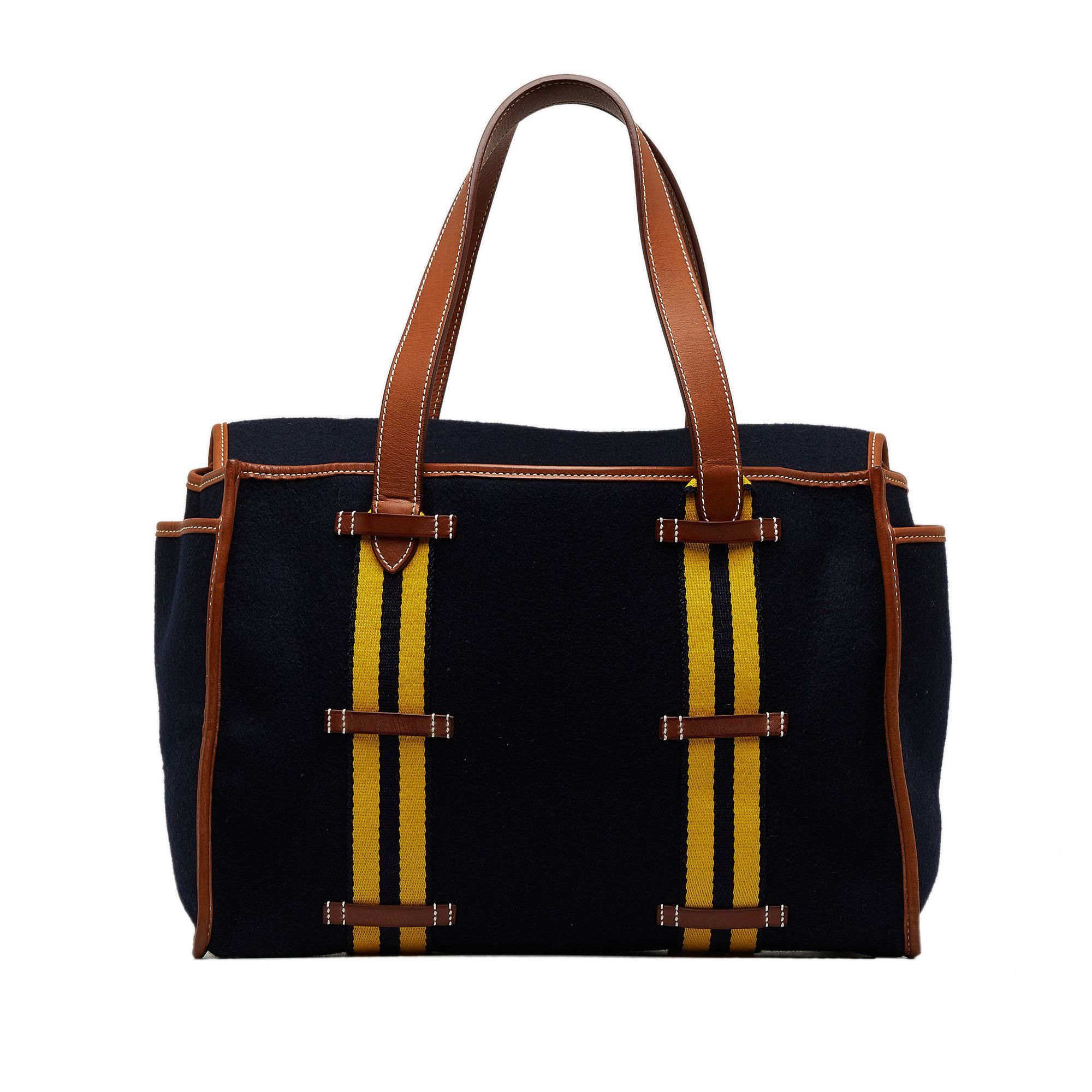 image of Hermes Cabas Camail Tote Bag in Blue, Women's