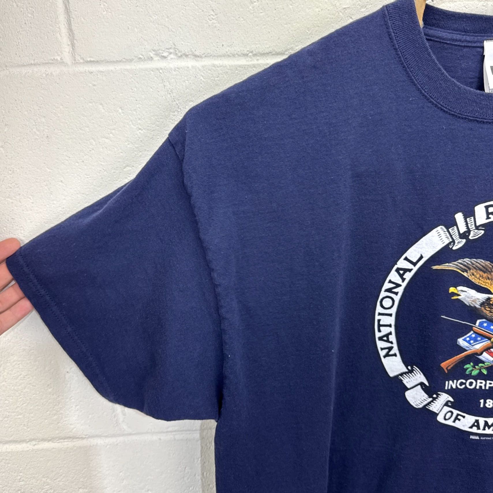 Vintage VINTAGE NRA National Rifle Association T-Shirt Men 2XL Short Sleeve Cotton Blue Patriotic Logo US USA Size US XXL / EU 58 / 5 - 6 Thumbnail