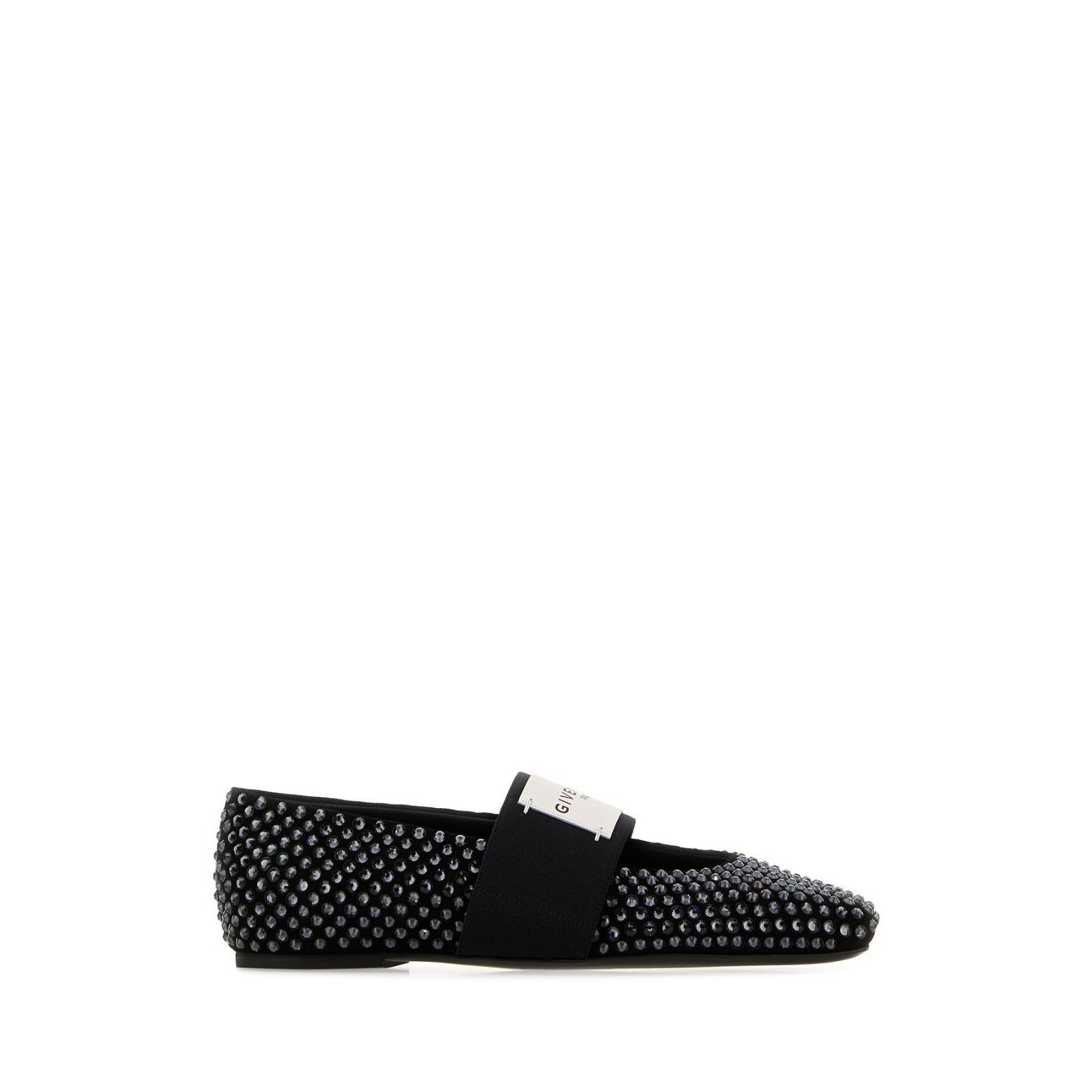 Givenchy GIVENCHY $1090 Black With Strass Sliced Square Ballerinas Ne Size US 7 / IT 37 - 5 Thumbnail