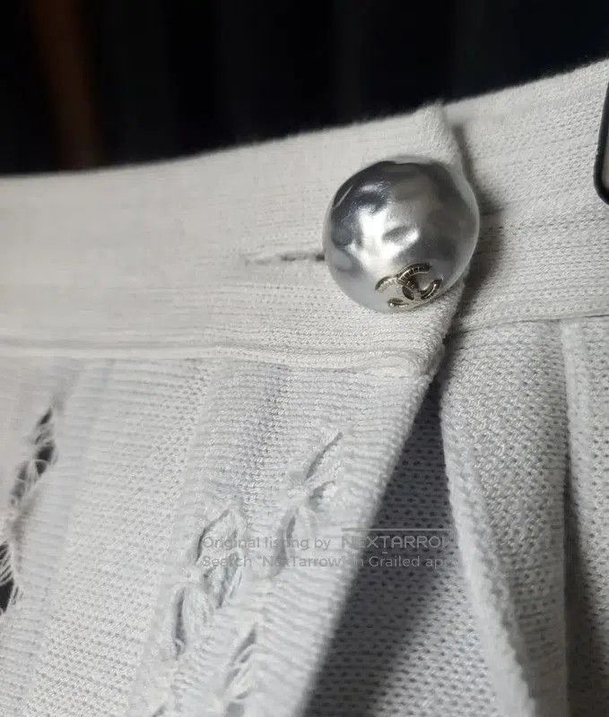 Chanel Chanel Striped Light Blue Pleated Skirt . Size 23" - 5 Thumbnail
