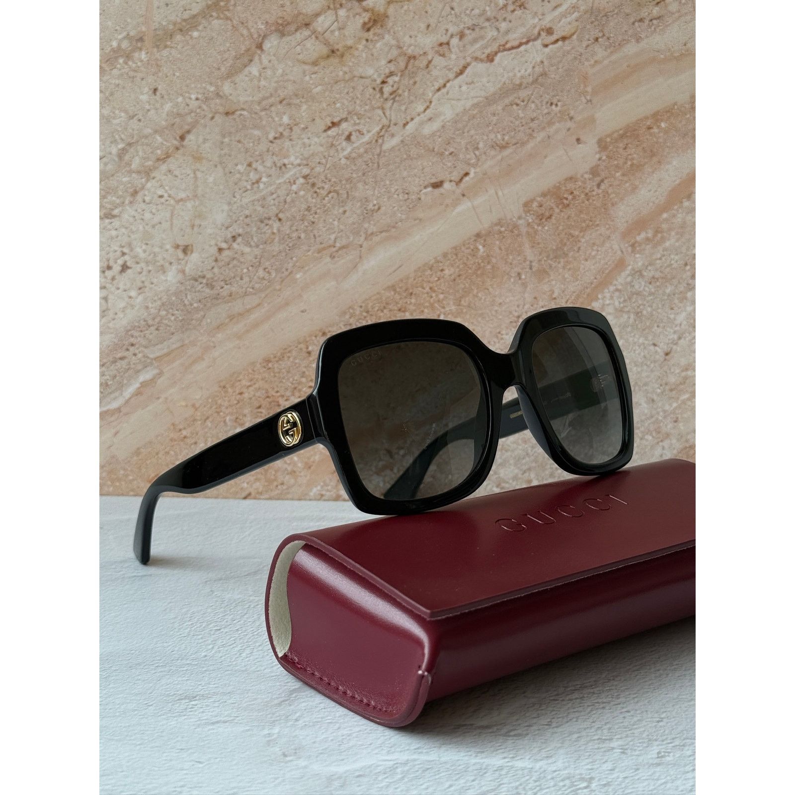 Gucci NEW Gucci GG0036S Black Square Sunglasses Size ONE SIZE - 3 Thumbnail