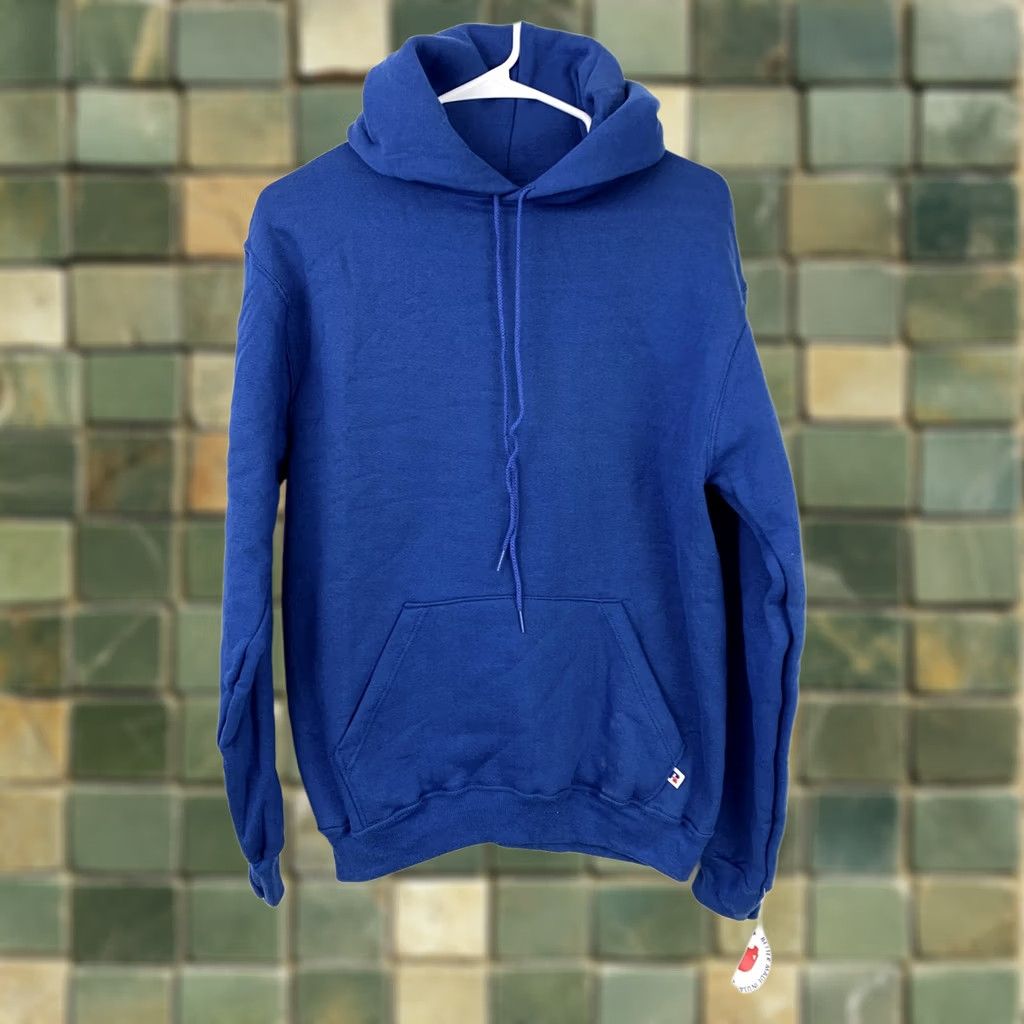 Russell Athletic VINTAGE Russell Athletic Hoodie Men M Royal Blue Fleece 2000 Sweatshirt Pullover Casual Athletic Doorway? Size US M / EU 48-50 / 2 - 1 Thumbnail