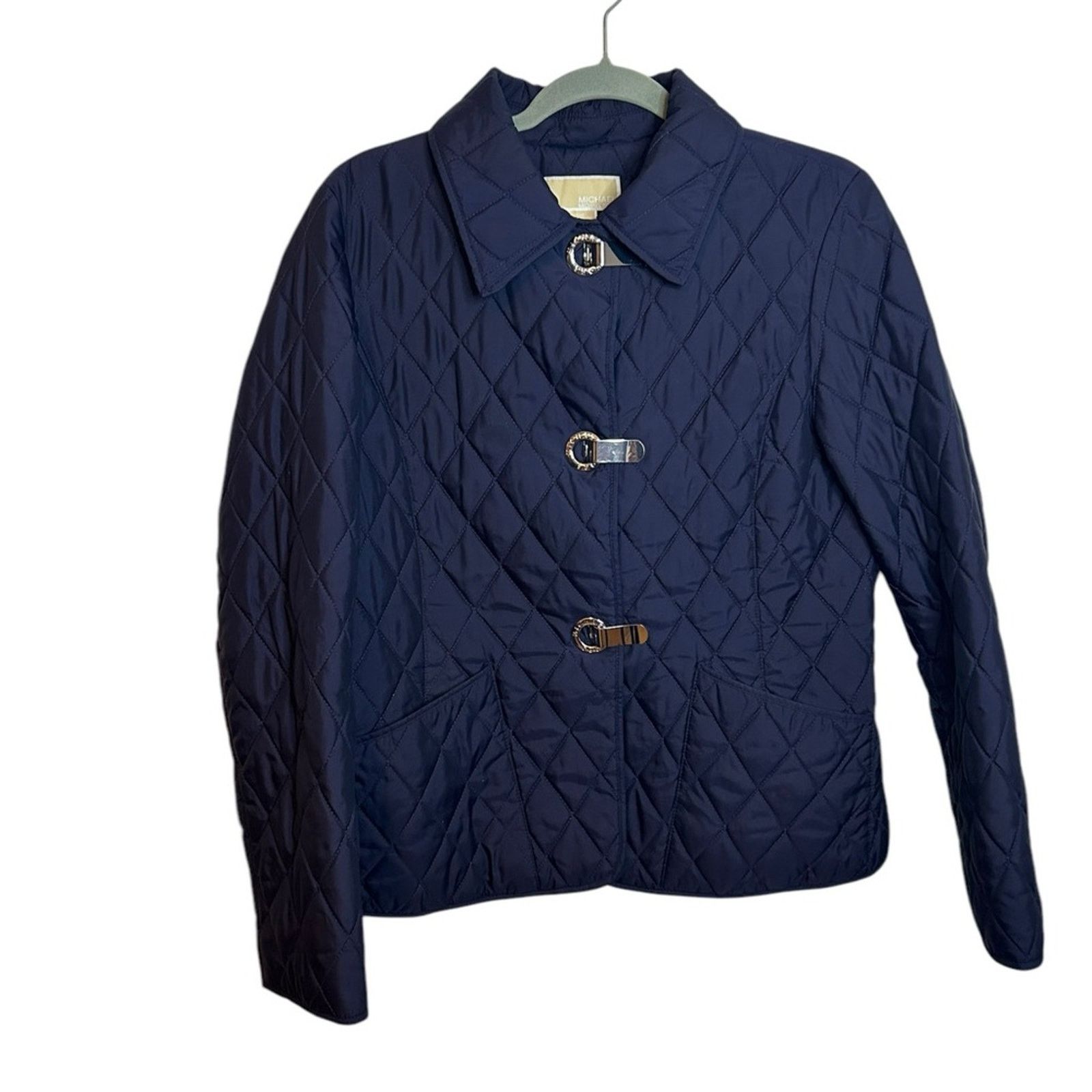 Michael Kors Michael Michael Kors Navy Blue Quilted Toggle Jacket Size M / US 6-8 / IT 42-44 - 1 Thumbnail