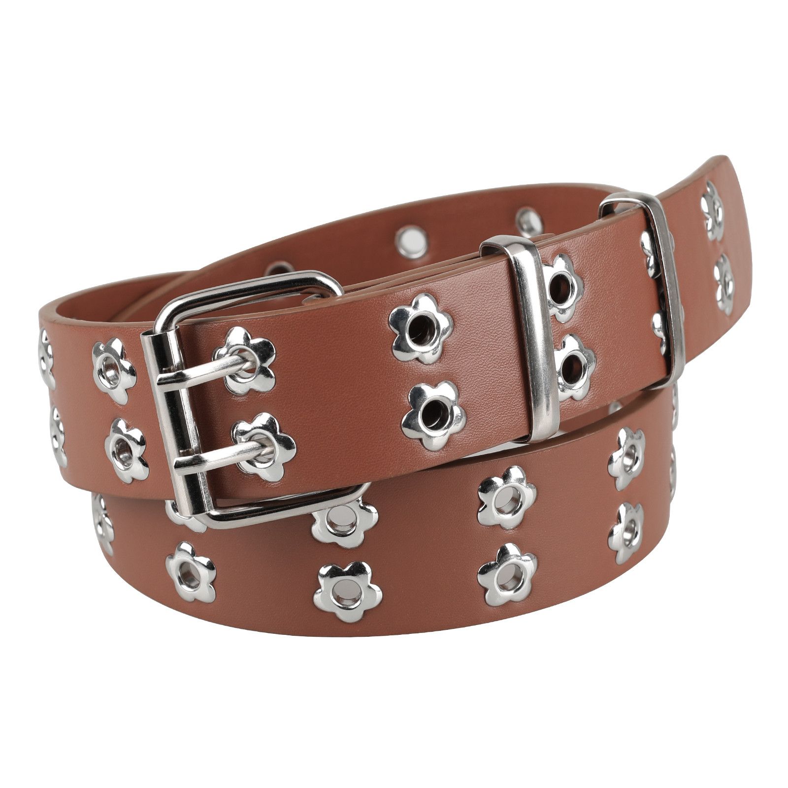 VIBE Modern Vintage Belt Riveted Belts Menswear Accessories Size ONE SIZE - 4 Thumbnail