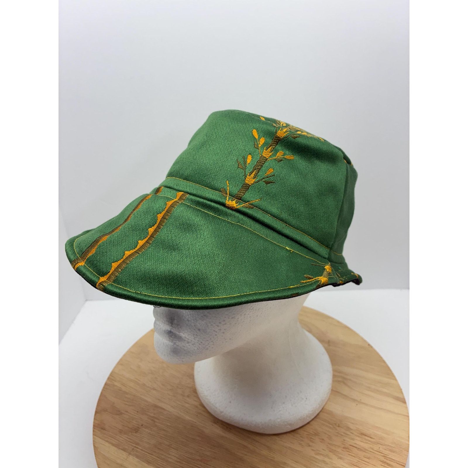 Other Forest Green Upcycled Bucket Hat – Handmade Size ONE SIZE - 2 Thumbnail
