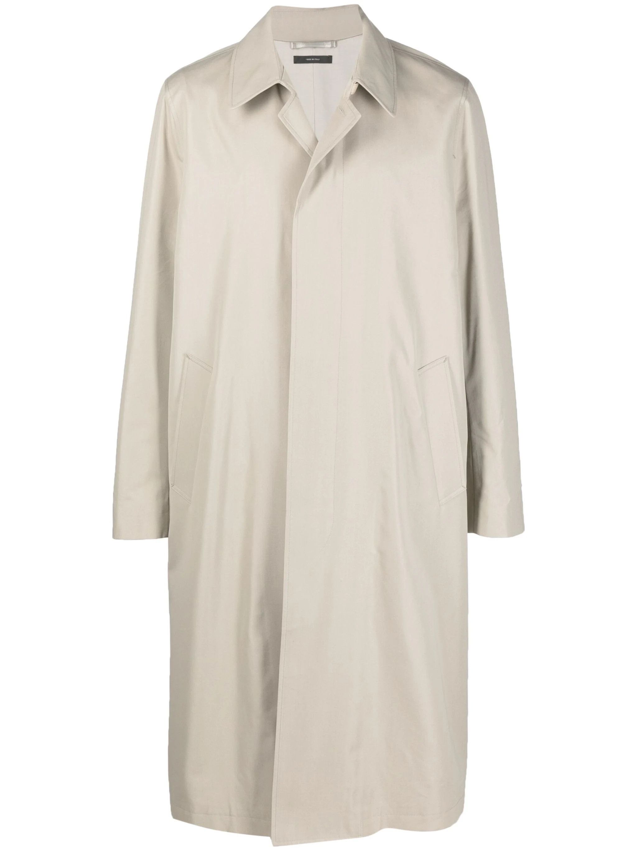 image of Tom Ford O1W1Db10124 Concealed-Fastening Trench Coat In Beige, Men's (Size Small)