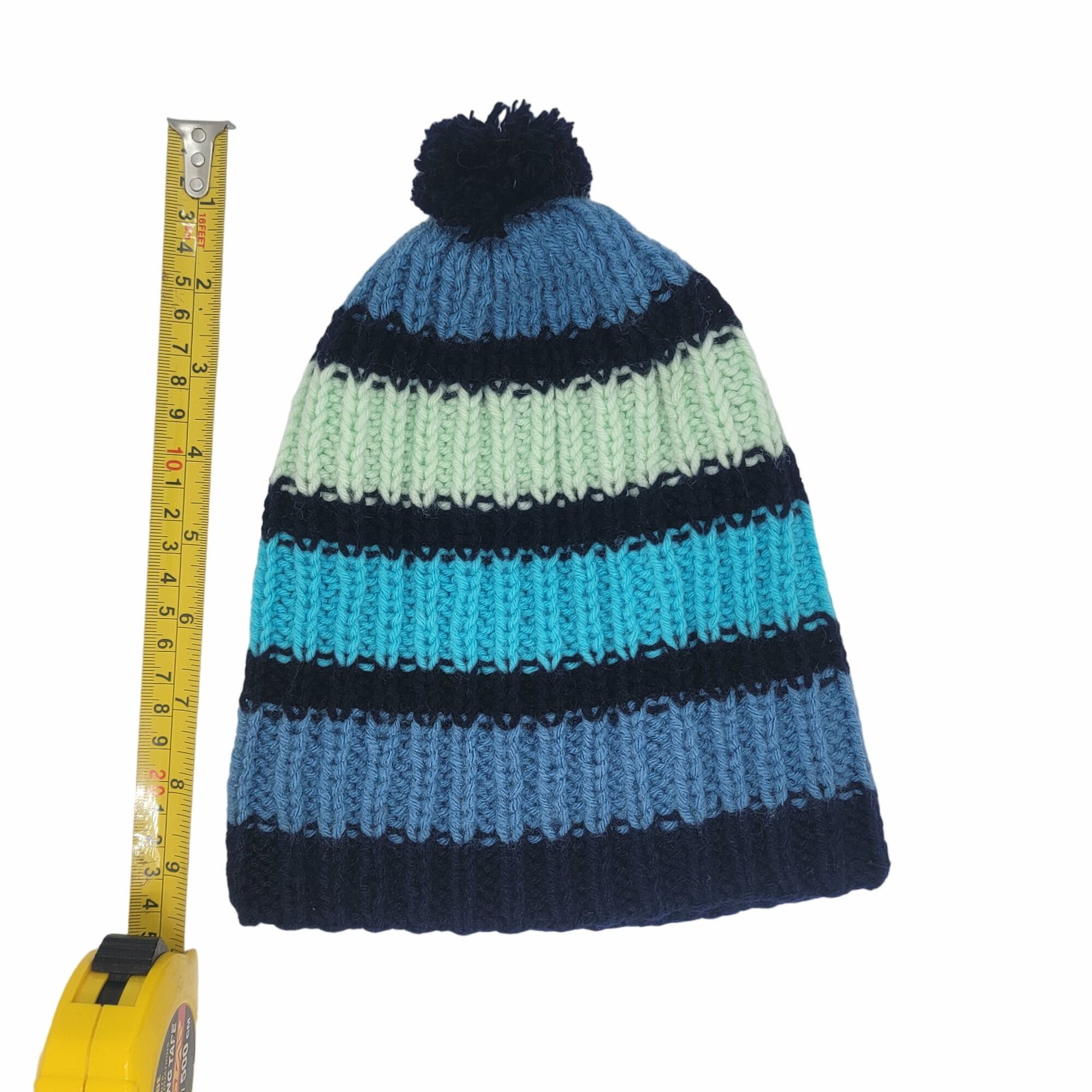 Other ⭐Oz Chunky Handmade Knit Hat Pom Pom Adult unisex Beanie hat Size ONE SIZE - 7 Thumbnail