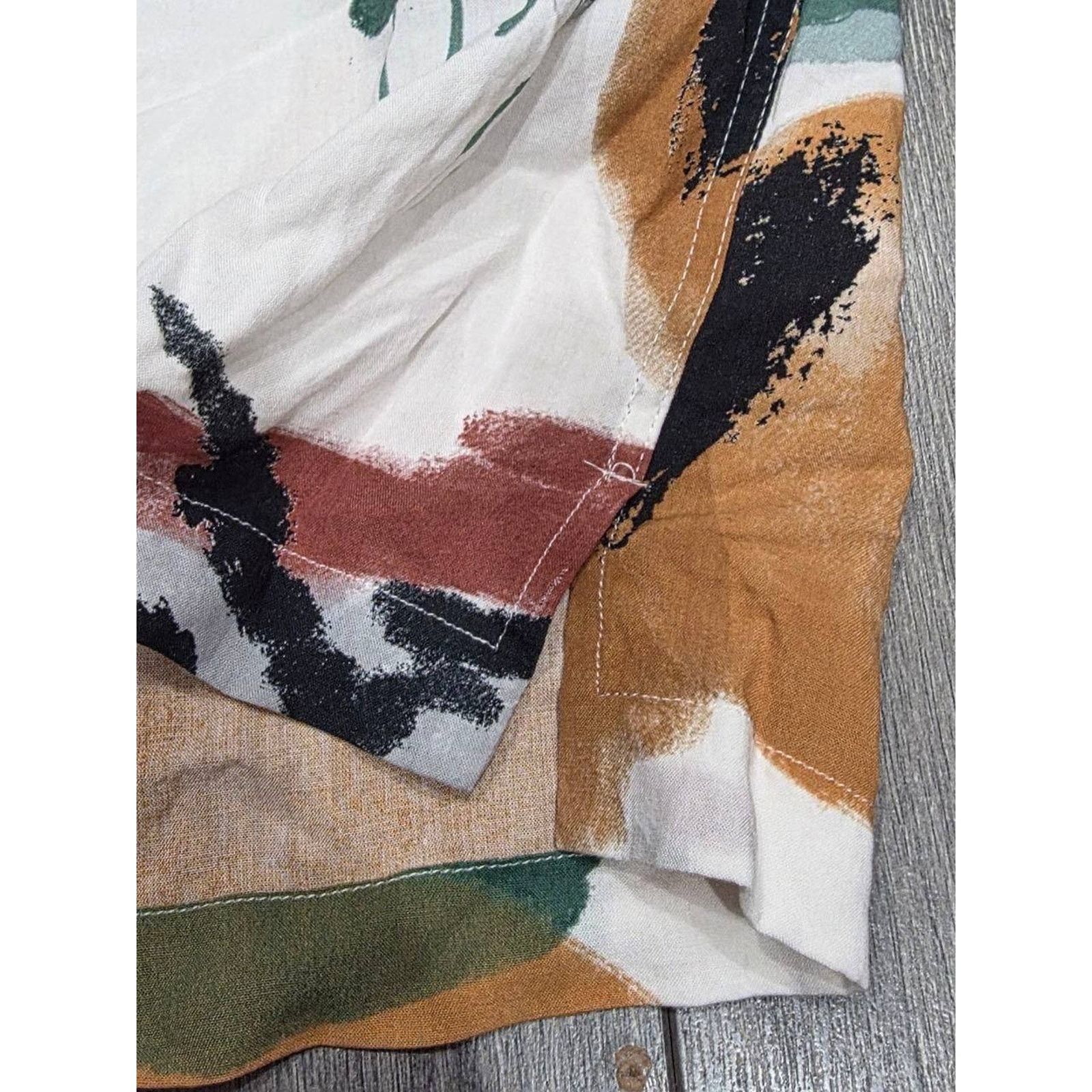 Zara Zara Men's Multicolor Art Y2K Abstract Shirt Medium A003330 Size US M / EU 48-50 / 2 - 3 Thumbnail