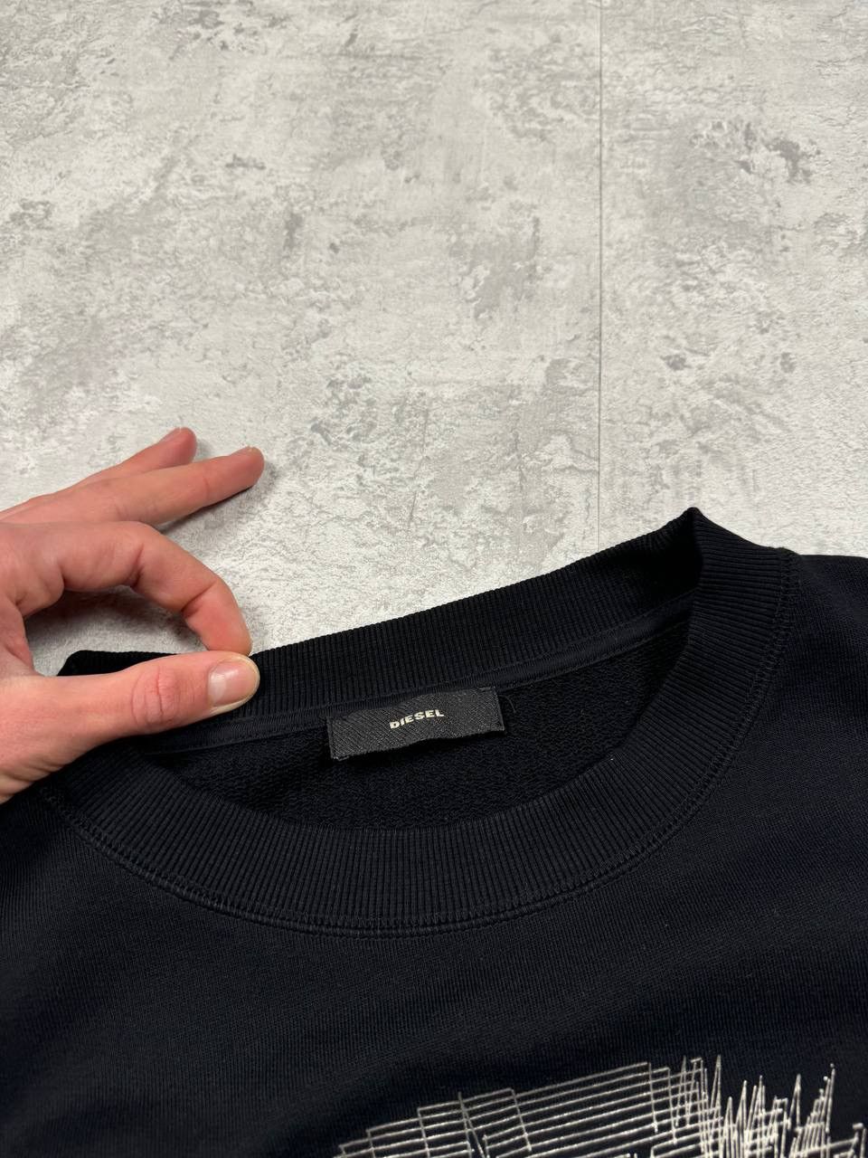 Diesel Diesel Black Sweatshirt Big Logo Size M Size US M / EU 48-50 / 2 - 14 Thumbnail