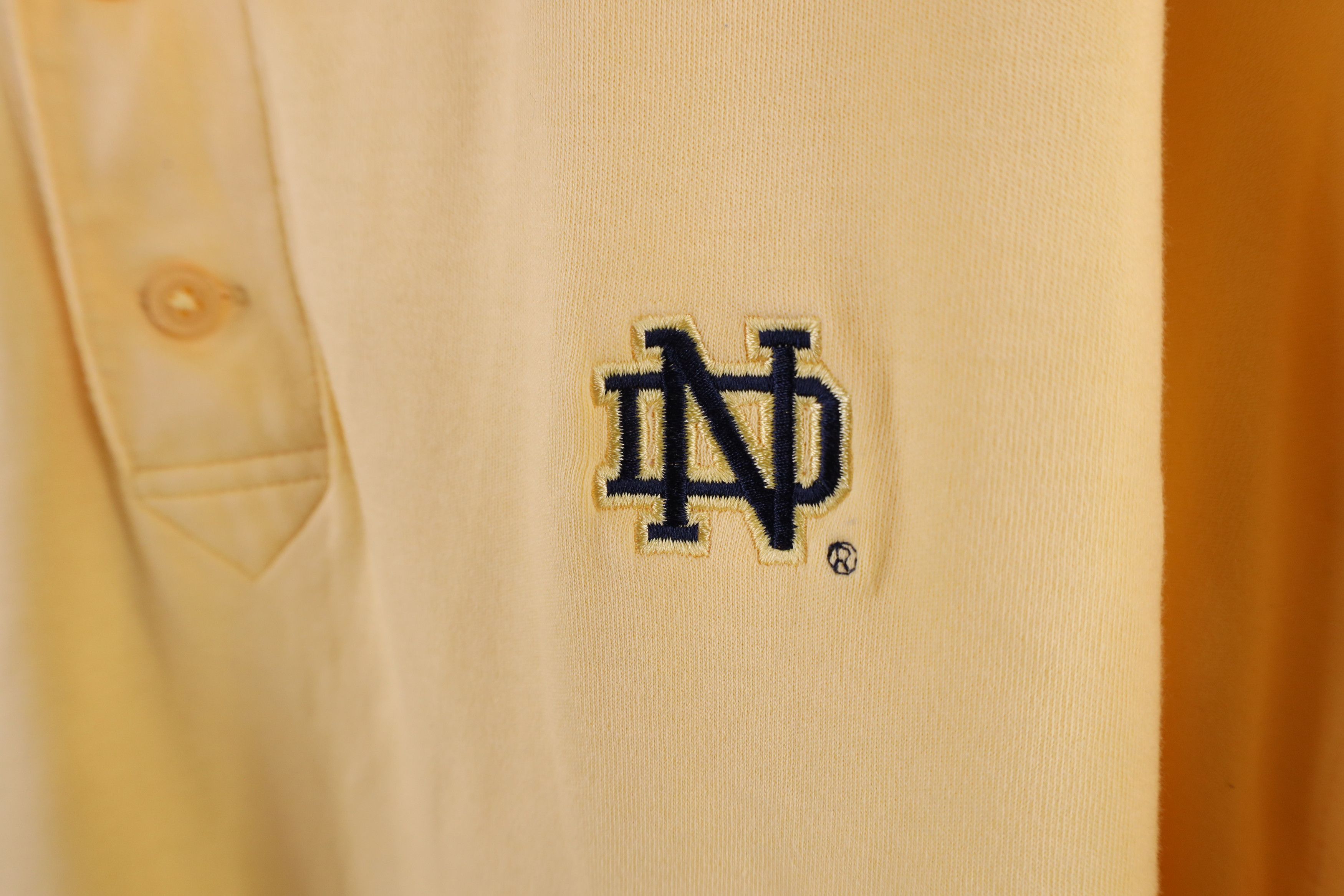 Vintage Vintage 90s Dame University Collared Golf Polo Shirt Yellow Size US XXL / EU 58 / 5 - 4 Thumbnail