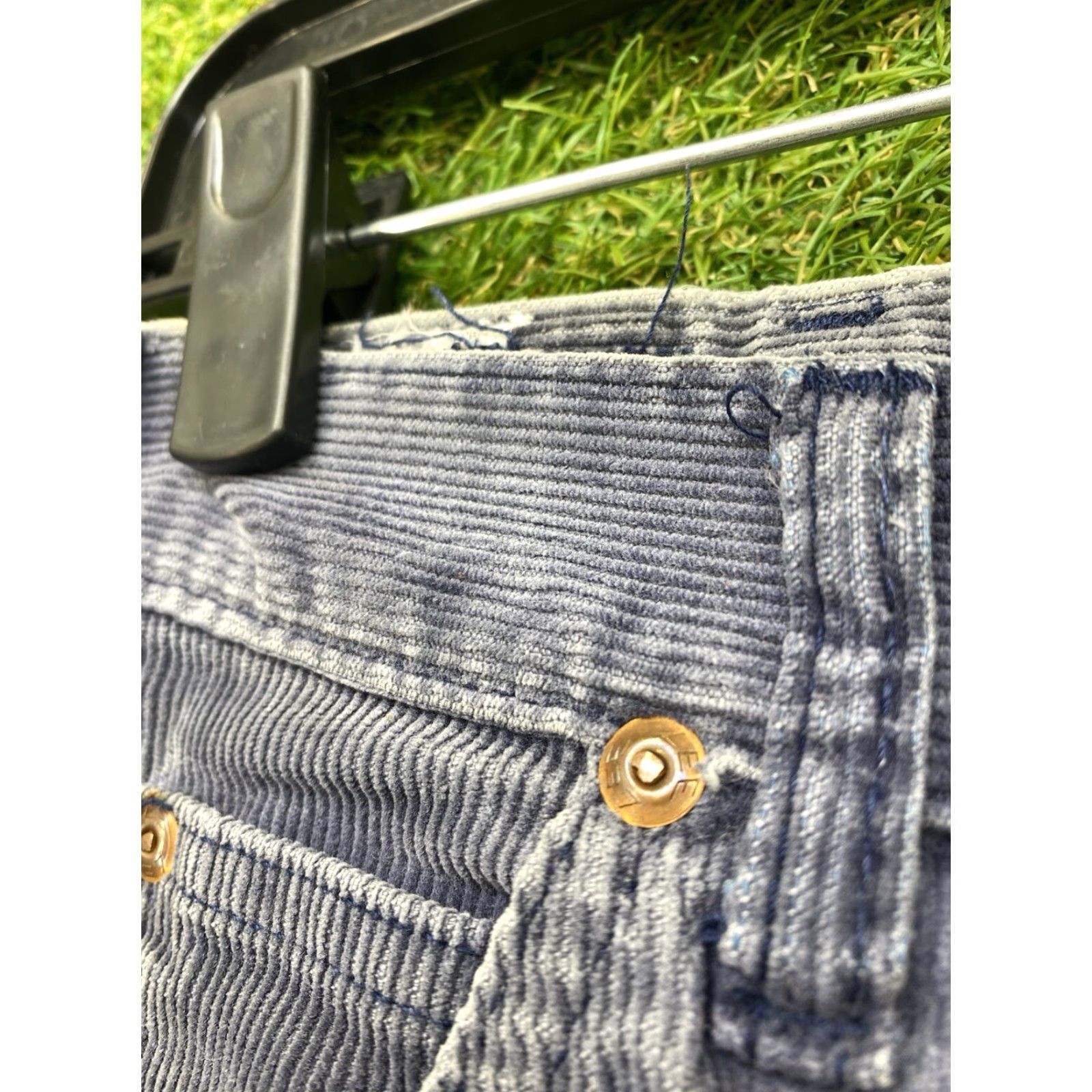 Lee VINTAGE Lee Gray Corduroy Pants Mens 28x30 Straight Leg 5-Pocket Lee 101 Z USA USA 80s 90s Mens Size US 28 / EU 44 - 5 Thumbnail