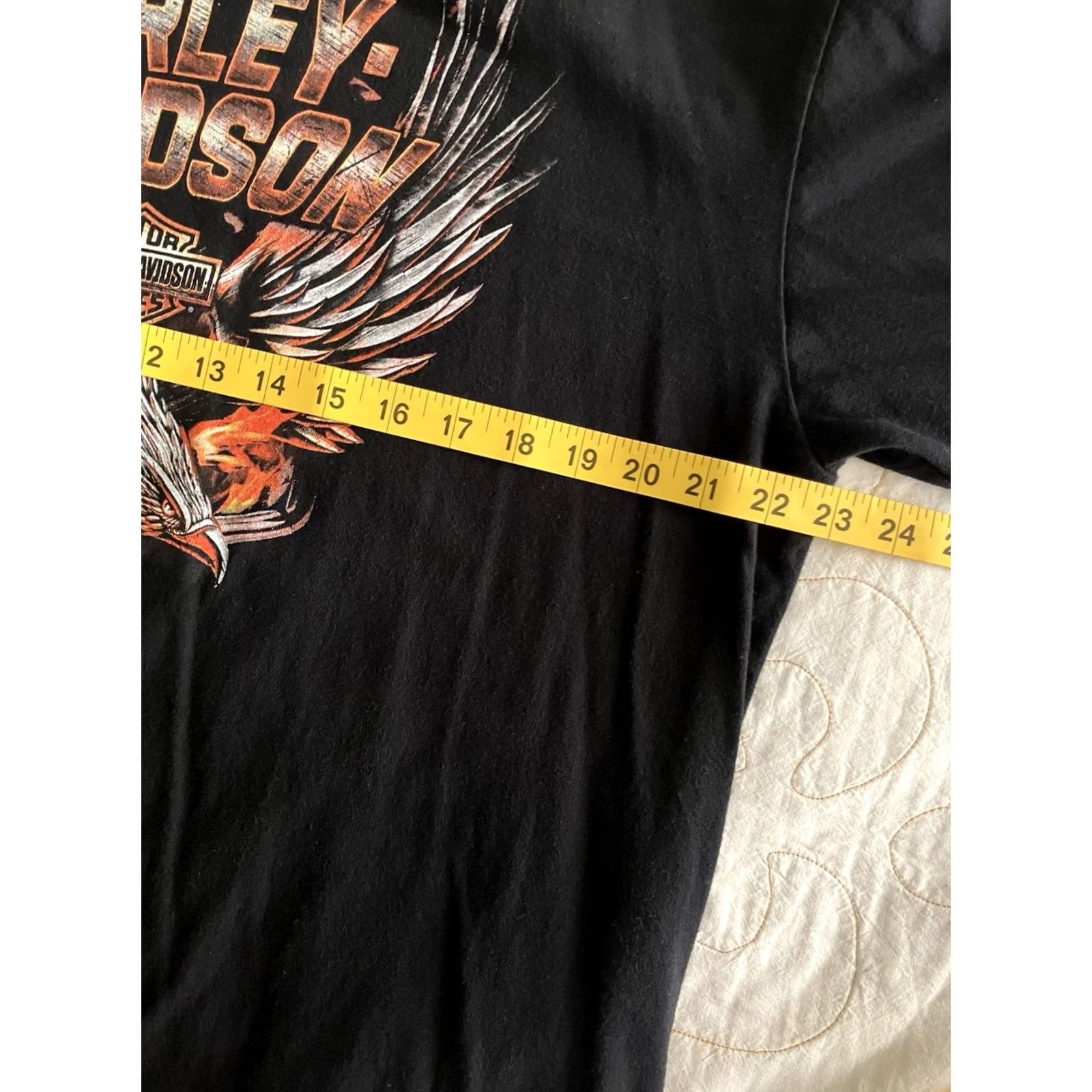 Harley Davidson Harley-Davidson Eagle Print T-Shirt Adult XL Black | Men | Short Sleeve Crew Neck Cotton Logo Graphic Size US XL / EU 56 / 4 - 6 Thumbnail