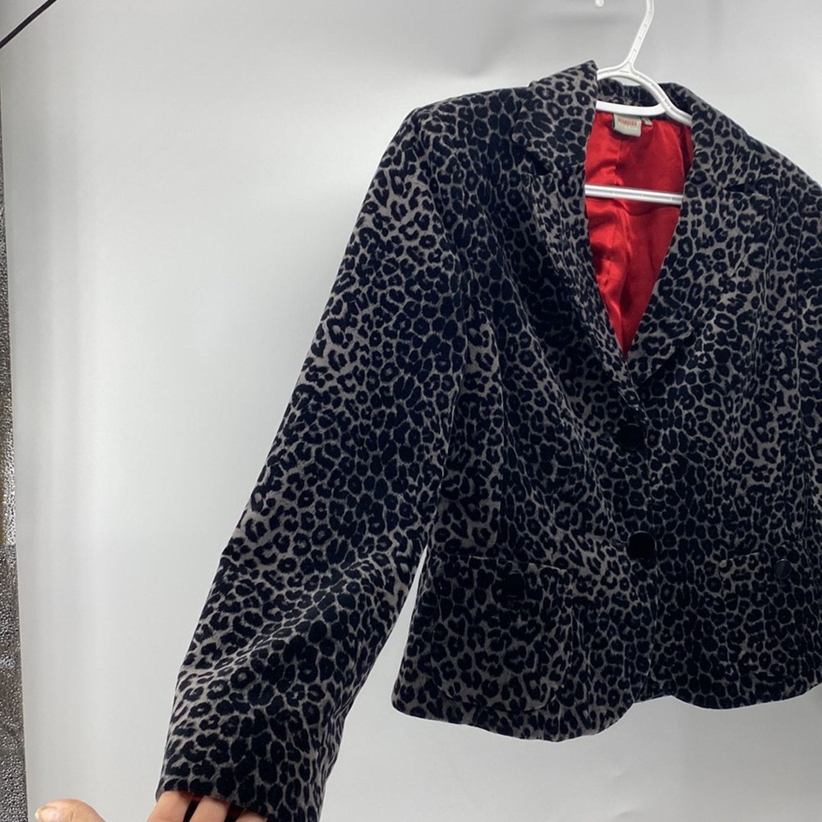 Other Georgiou 90s leopard print peplum back single button velvet Size M / US 6-8 / IT 42-44 - 5 Thumbnail