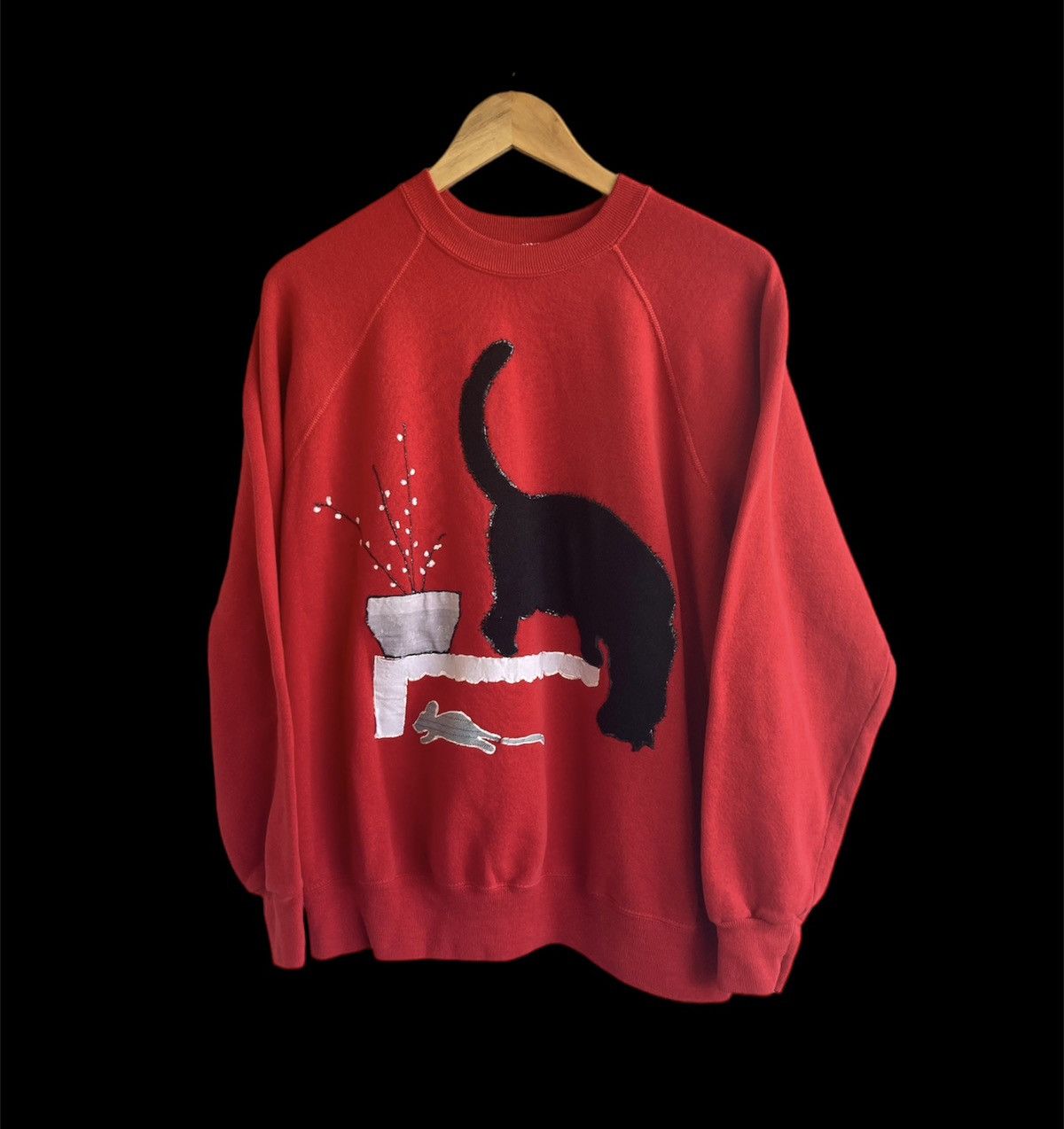 Other Vintage Cat and mouse Art crewneck sweatshirt 80s 90s L Size US L / EU 52-54 / 3 - 3 Thumbnail