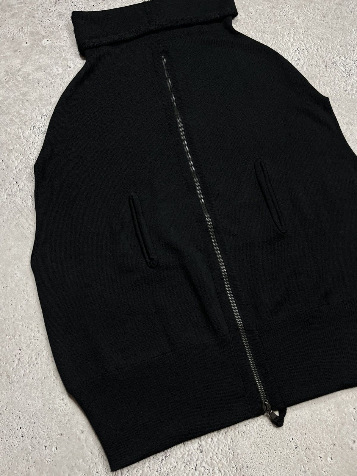 Other Stagni47 Black Wool Zip Up Knit Vest Made in Italy Size ONE SIZE - 3 Thumbnail