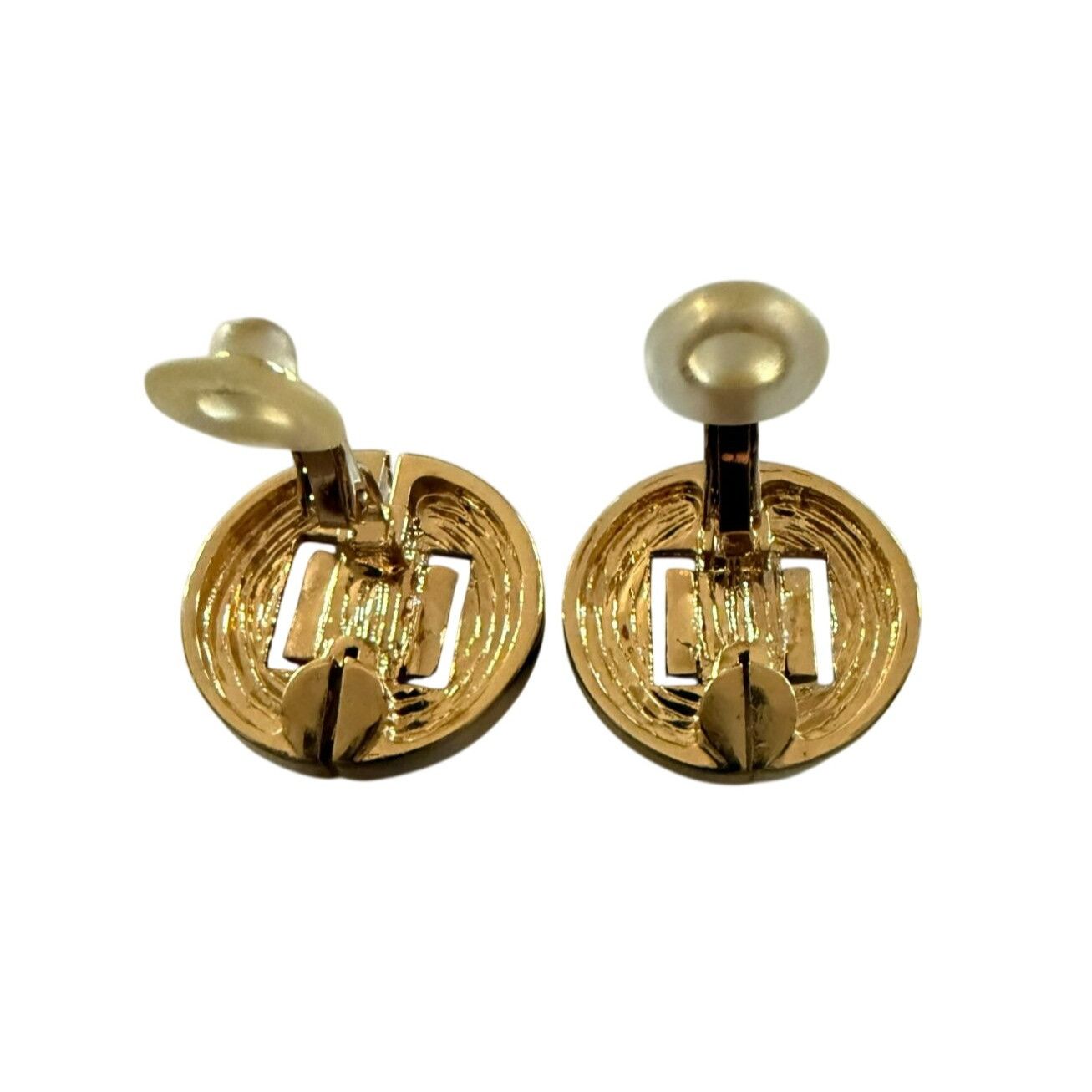 St. John Vtg St. John Gold Tone Chunky Round Clip-On Earrings Moderni Size ONE SIZE - 5 Thumbnail