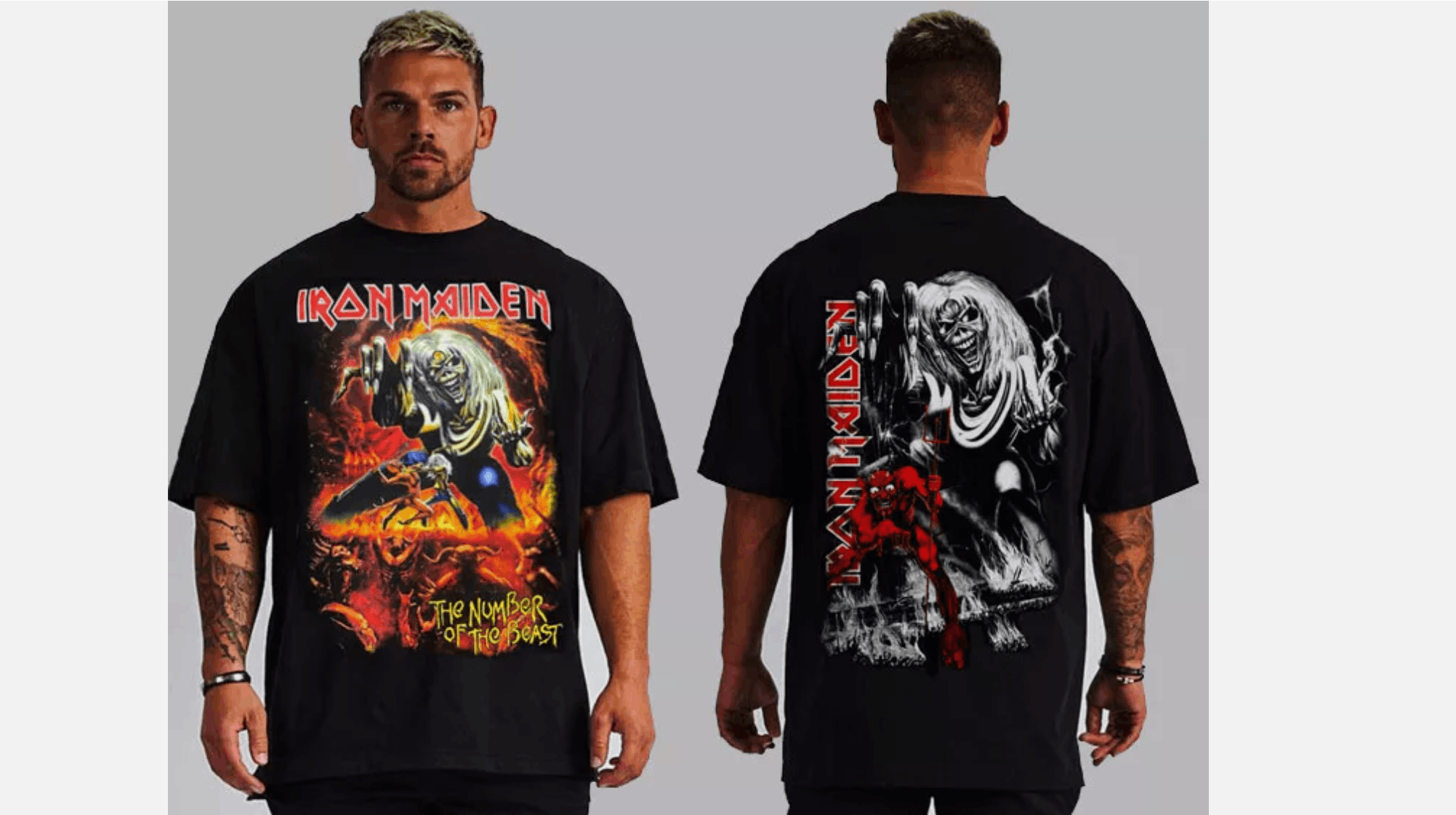 Band Tees IRON MAIDEN THE NUMBER OF BEAST HARD ROCK BLACK T SHIRT Tee Size US XL / EU 56 / 4 - 1 Thumbnail
