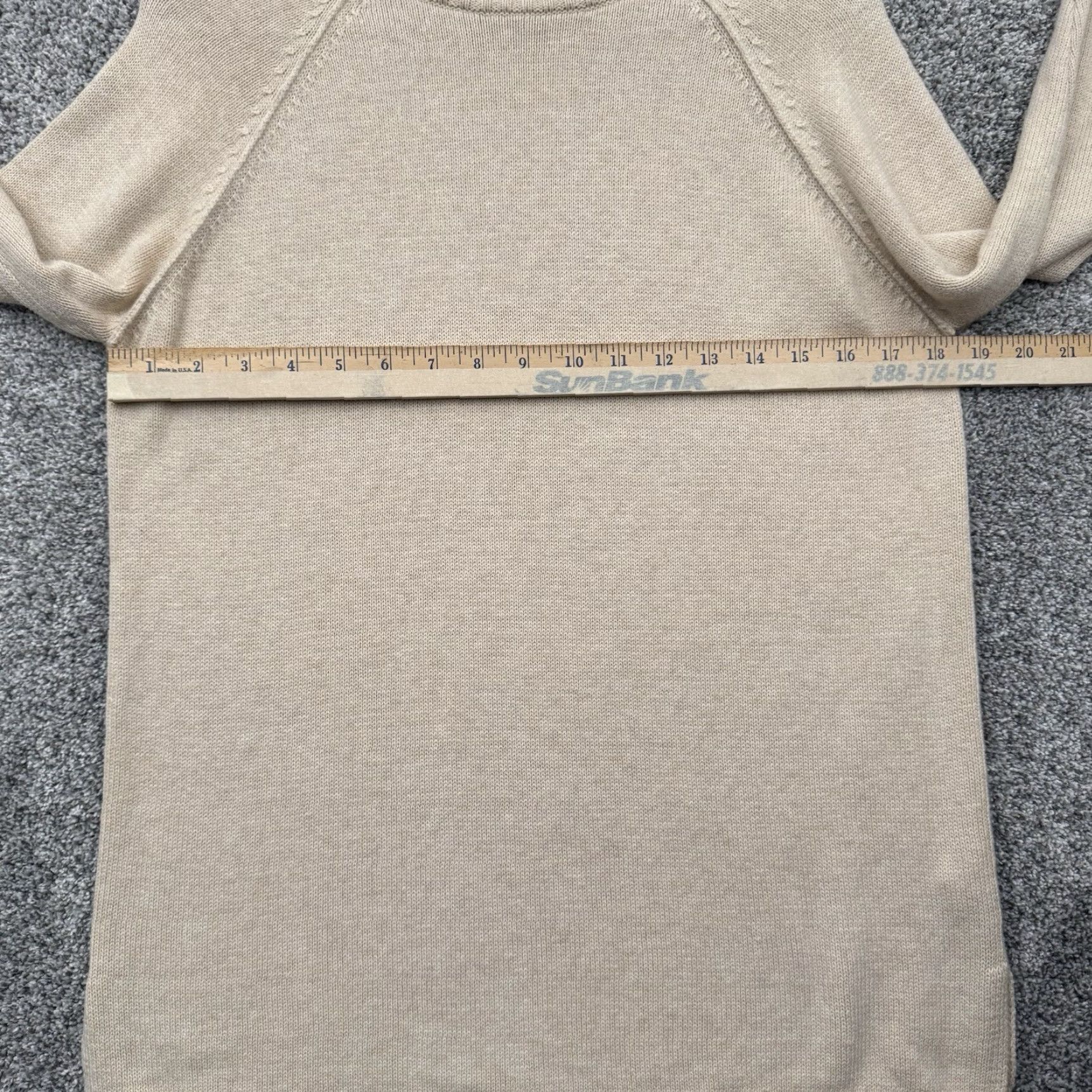 Vintage JEANNE PIERRE Sweater Women Medium Ivory 100% Cotton Mock Neck Long Sleeve Knit Pullover Winter 2010 Vintage N/A Size M / US 6-8 / IT 42-44 - 4 Thumbnail