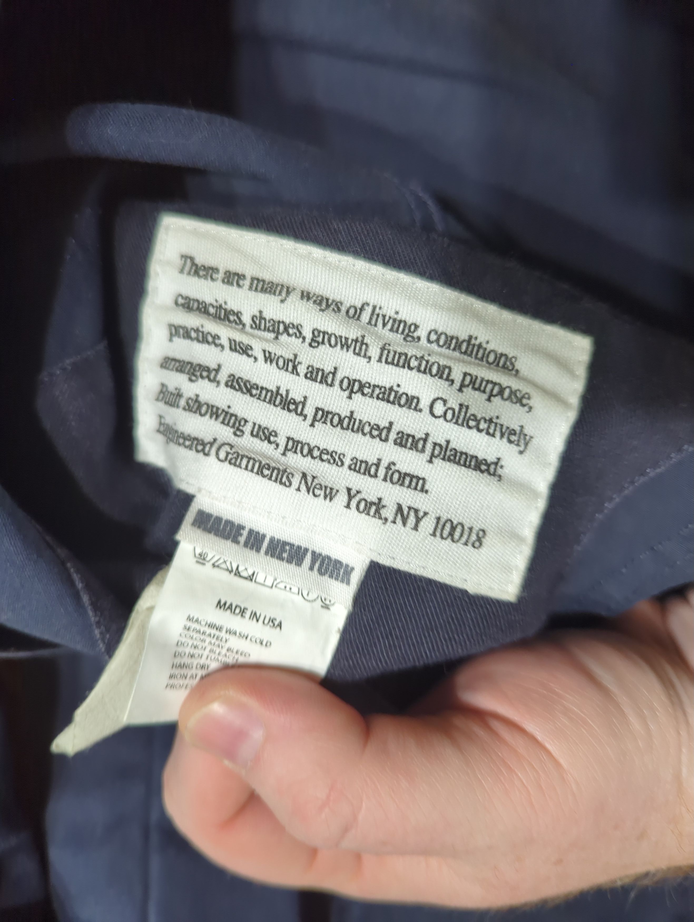 Engineered Garments Engineered Garments Bedford Jacket Navy Canvas Size US L / EU 52-54 / 3 - 5 Thumbnail